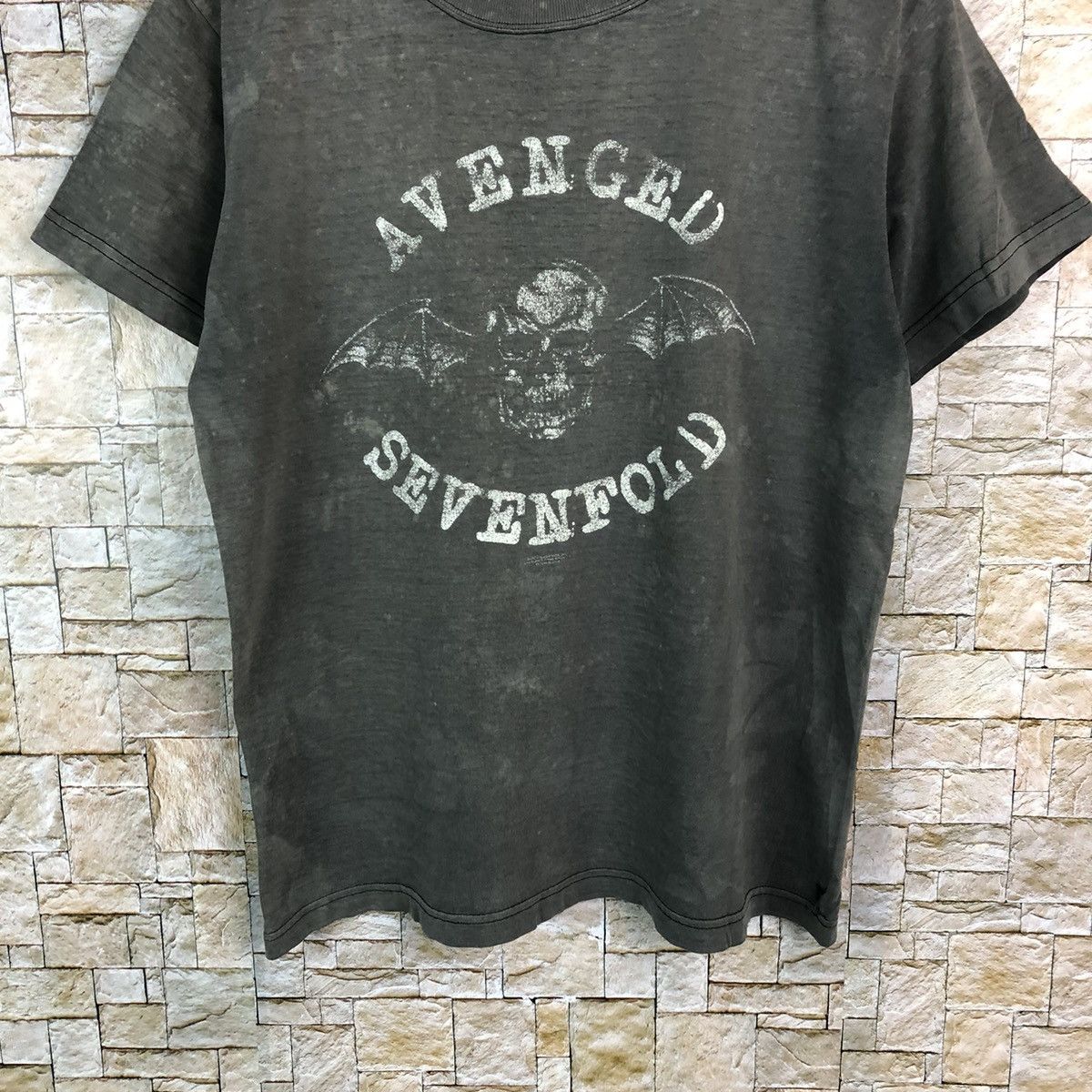 Band Tees × Vintage Avenged Sevenfold heavy metal band Grey T-Shirt #A571 Size US M / EU 48-50 / 2 - 3 Thumbnail