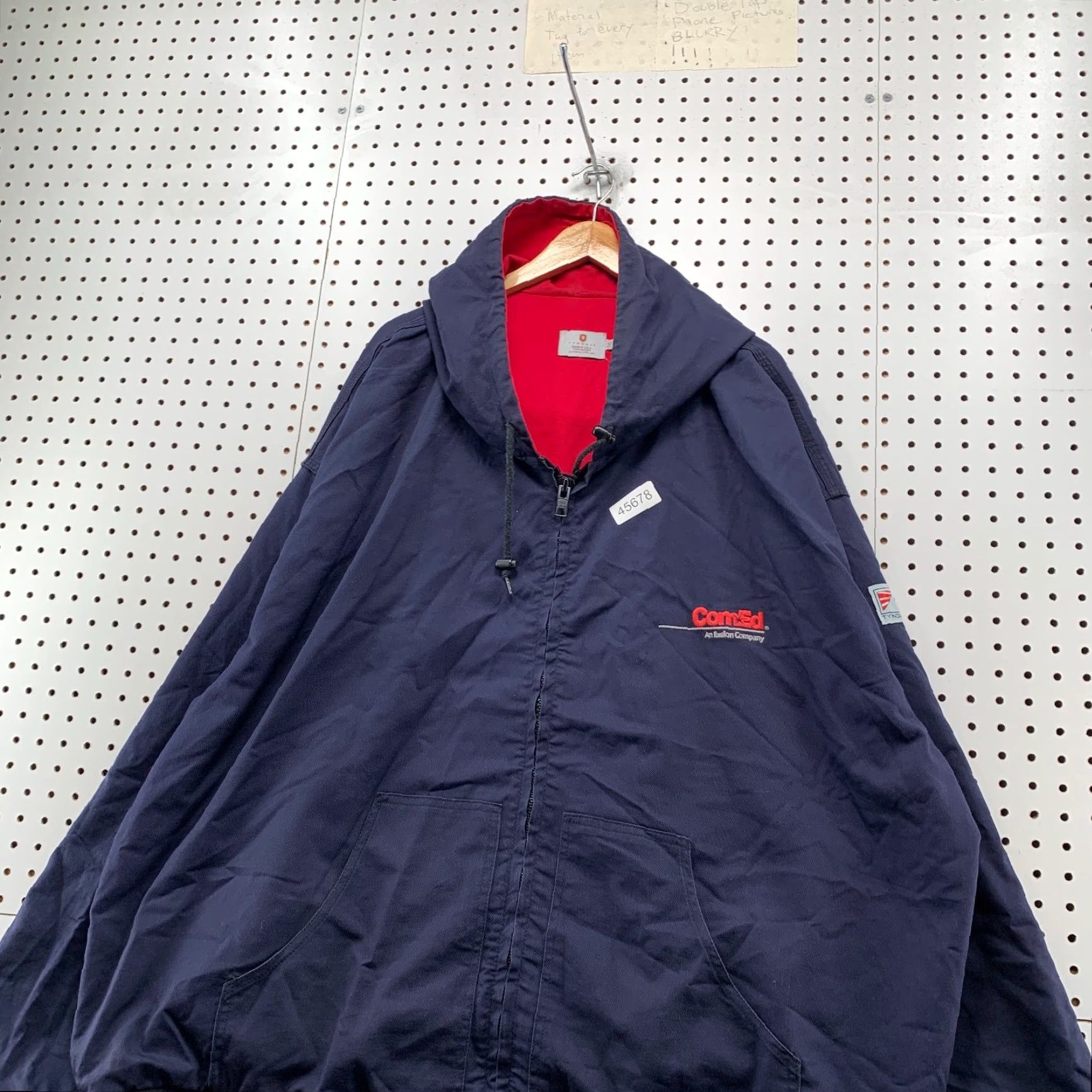 Vintage Tyndale FR Jacket Mens 5XL Canvas Blue Hooded Fire Resistant Workwear Jacket Size US XXL / EU 58 / 5 - 3 Thumbnail