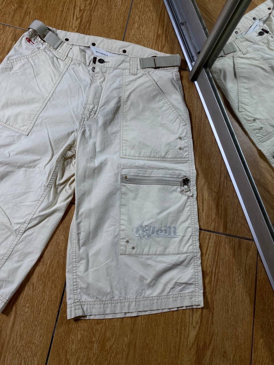 O'Neill × Vintage Crazy Y2K Oneill cargo Faded Baggy Skater Shorts Size US 32 / EU 48 - 3 Thumbnail