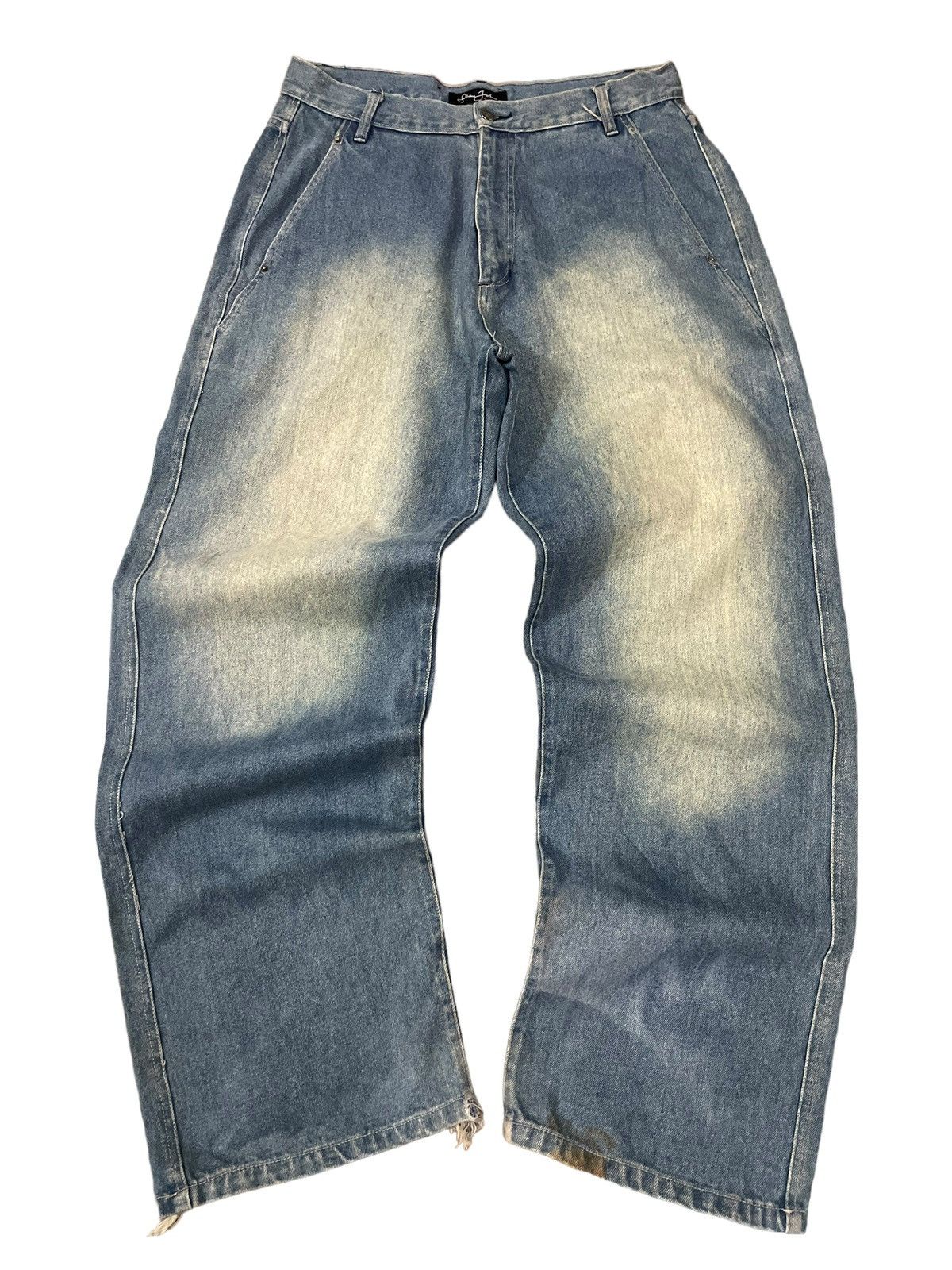 Sean John Vintage Y2K Sean John Distressed Mud Wash Baggy Barrel Jeans Size US 34 / EU 50 - 4 Thumbnail