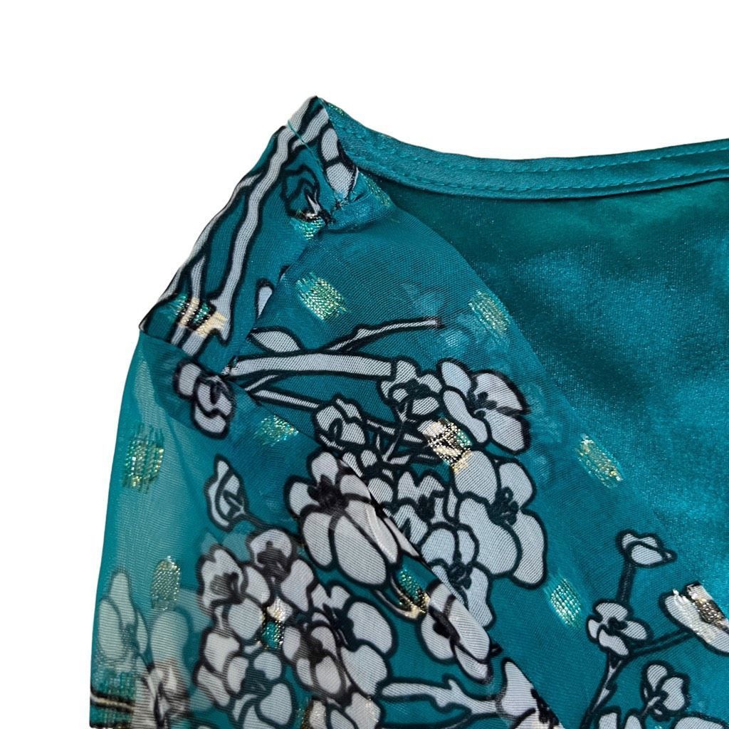 Other House of Harlow 1960 x REVOLVE Vaida Mini Dress in Teal Flor Size XXS / US 00 / IT 34 - 12 Thumbnail