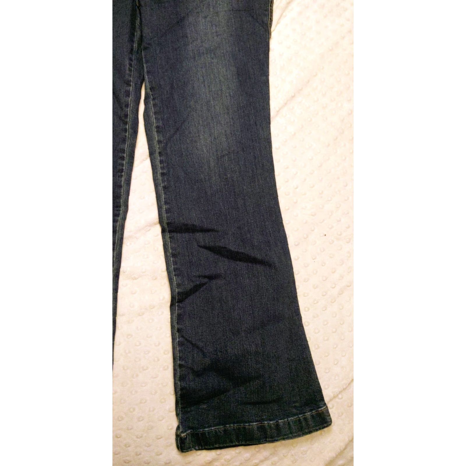 Denime L&B Lucky & Blessed Jeans Bootcut Womens 16 Blue Denim 36x32 M/L Regular Plus Western USA Distressed Pockets 5-Pocket Subtle Stretch NWT Size 38" / US 16 / IT 52 - 2 Thumbnail