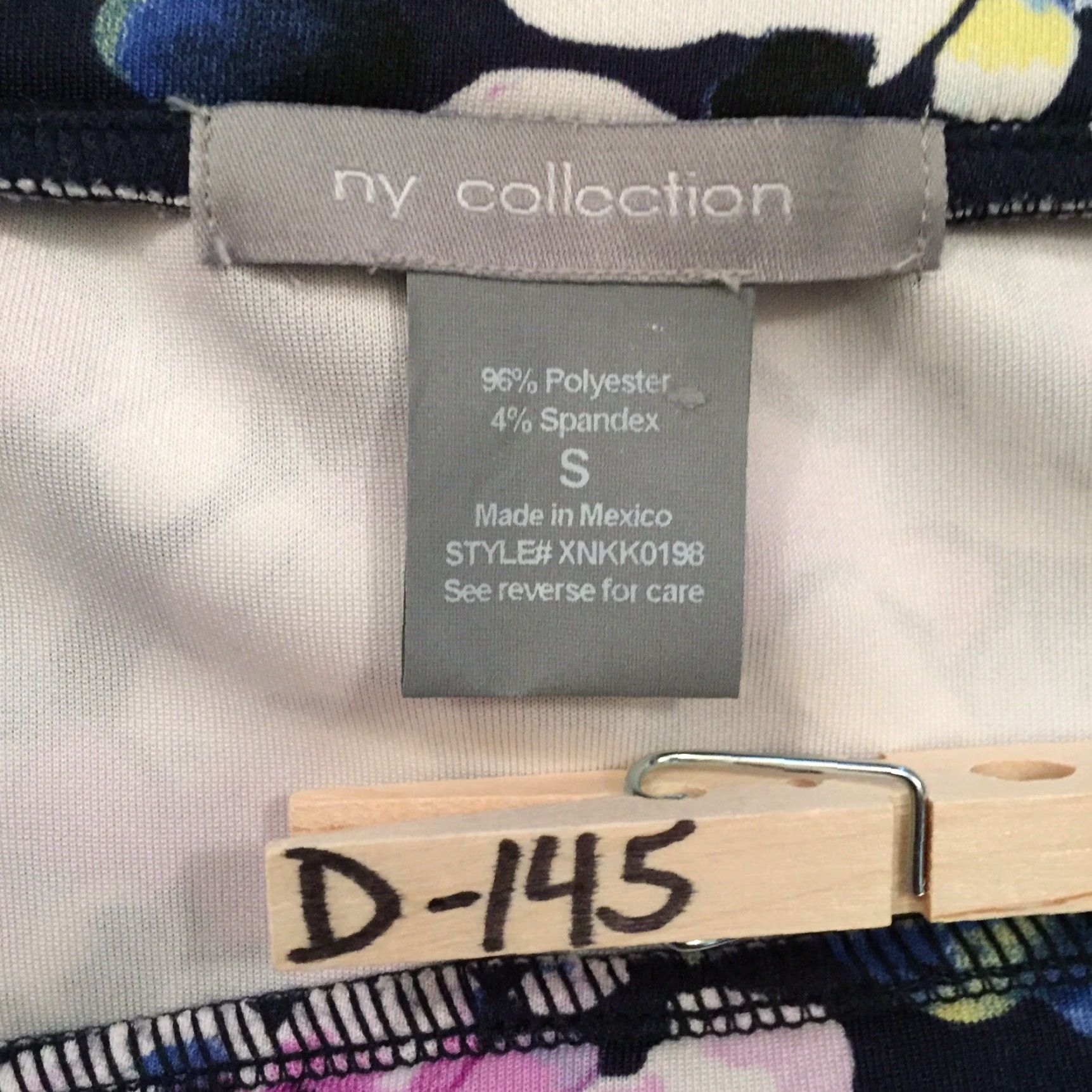 Vintage NY Collection Skirt Women S Knee Length Purple Floral Pull On A-Line Elastic Waist Unlined Polyester Spandex Casual Size 28" / US 6 / IT 42 - 8 Thumbnail