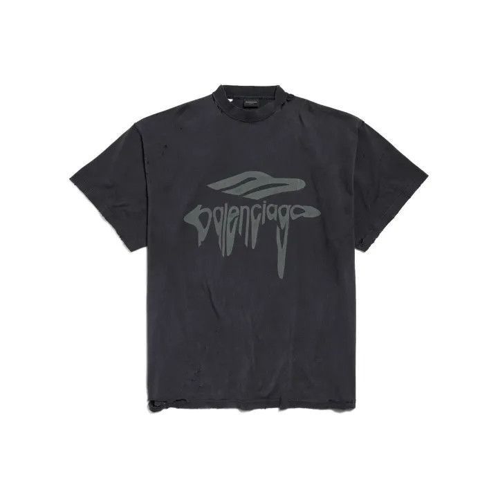 Balenciaga Balenciaga Men's Oversized Crew Neck T-Shirt 0079-2507 Size US M / EU 48-50 / 2 - 1 Thumbnail