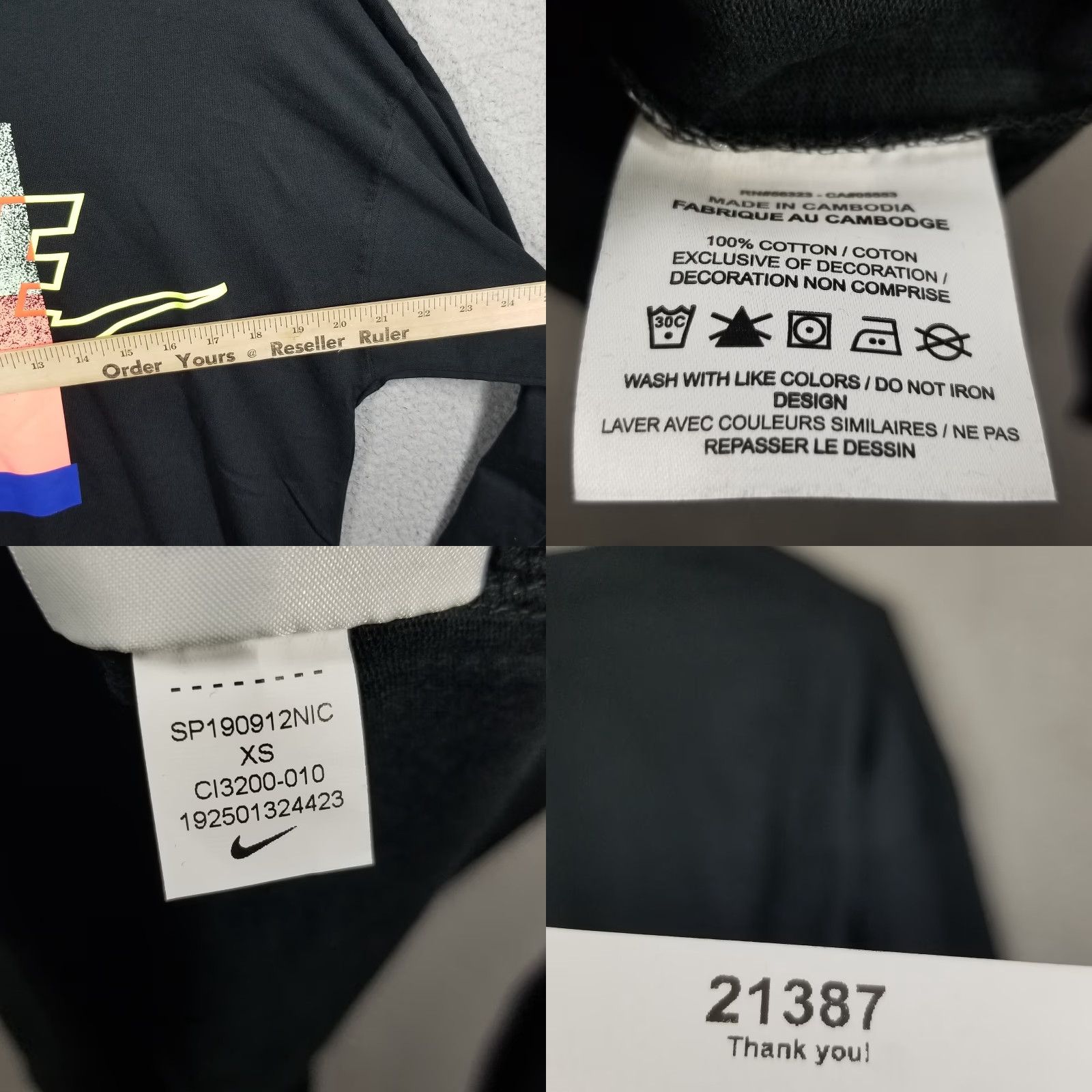 Nike Nike NikeLab X Atmos LS Shirt Black Multicolor CI3200-010 Men's Medium Fit 20X30 Size US M / EU 48-50 / 2 - 8 Thumbnail