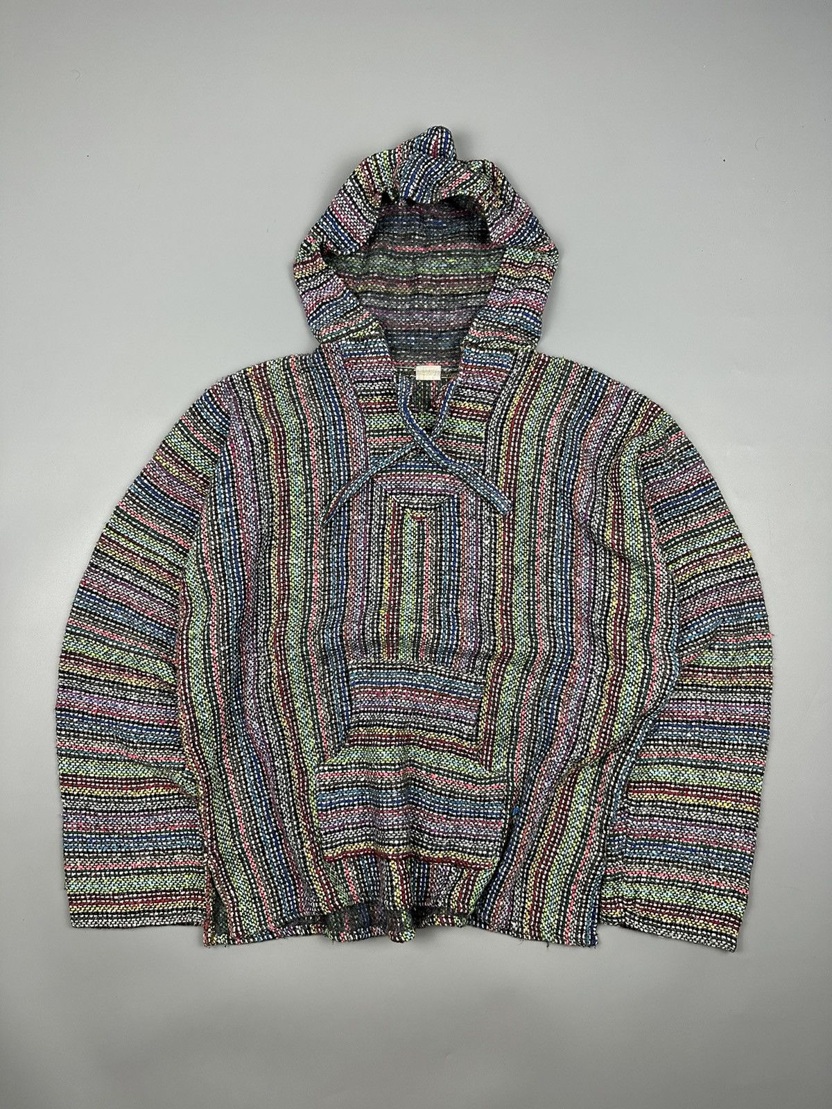 If Six Was Nine Vintage Artesanias Multi Colour Anorak Hooded Knitwear Size US XL / EU 56 / 4 - 1 Thumbnail