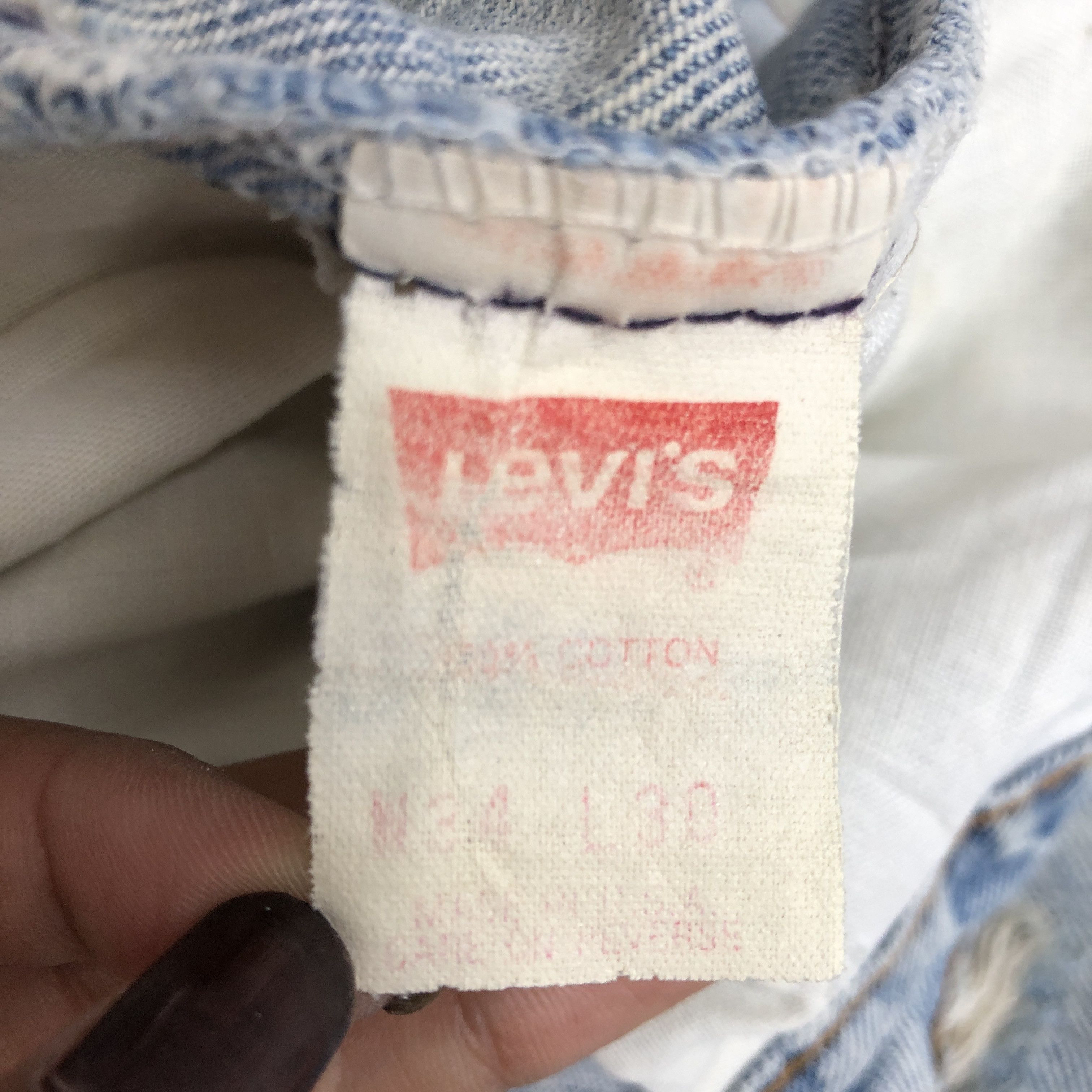 Levi's Vintage Levis 505 Distressed Orange Tab Faded Jeans Denim Size US 30 / EU 46 - 8 Thumbnail
