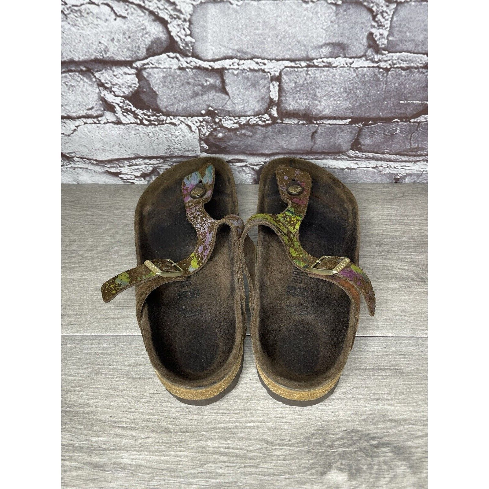 Birkenstock Birkenstock Gizeh Paint Splatter Multicolor Thong Sandals Wo Size US 8 / IT 38 - 6 Thumbnail