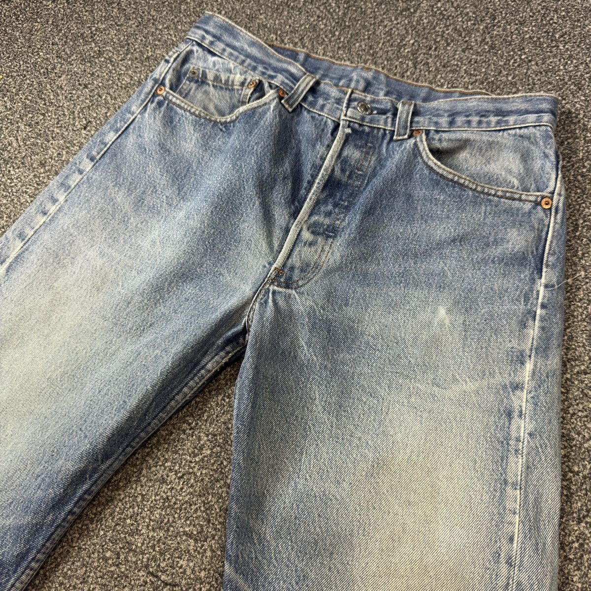 Levi's Vintage Clothing Vintage Levis 501 Acid Washed Faded Aging Denim Made in Usa Size US 33 - 3 Thumbnail