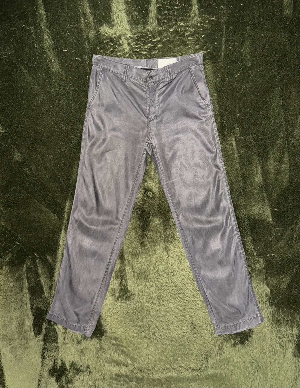 Beams Japan [46] BEAMS Light Button Fly Cupro relaxed fit Pants Gray Size US 32 / EU 48 - 1 Thumbnail