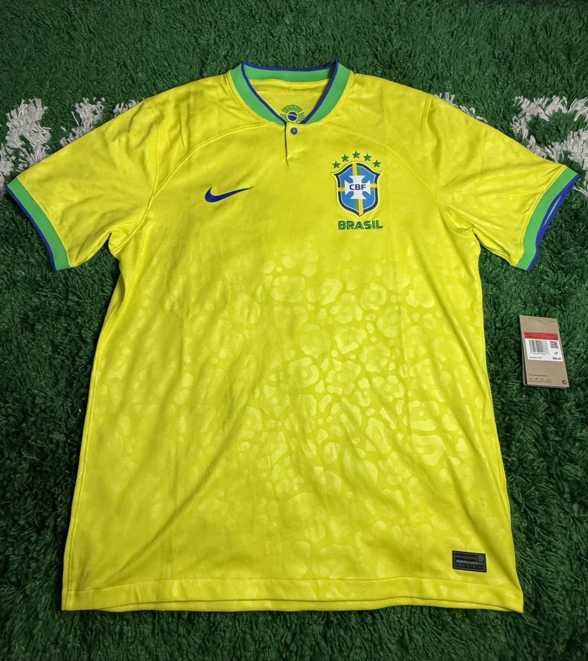 Nike Nike Brazil 2022 World Cup Home Kit Soccer Jersey Large Size US L / EU 52-54 / 3 - 1 Thumbnail