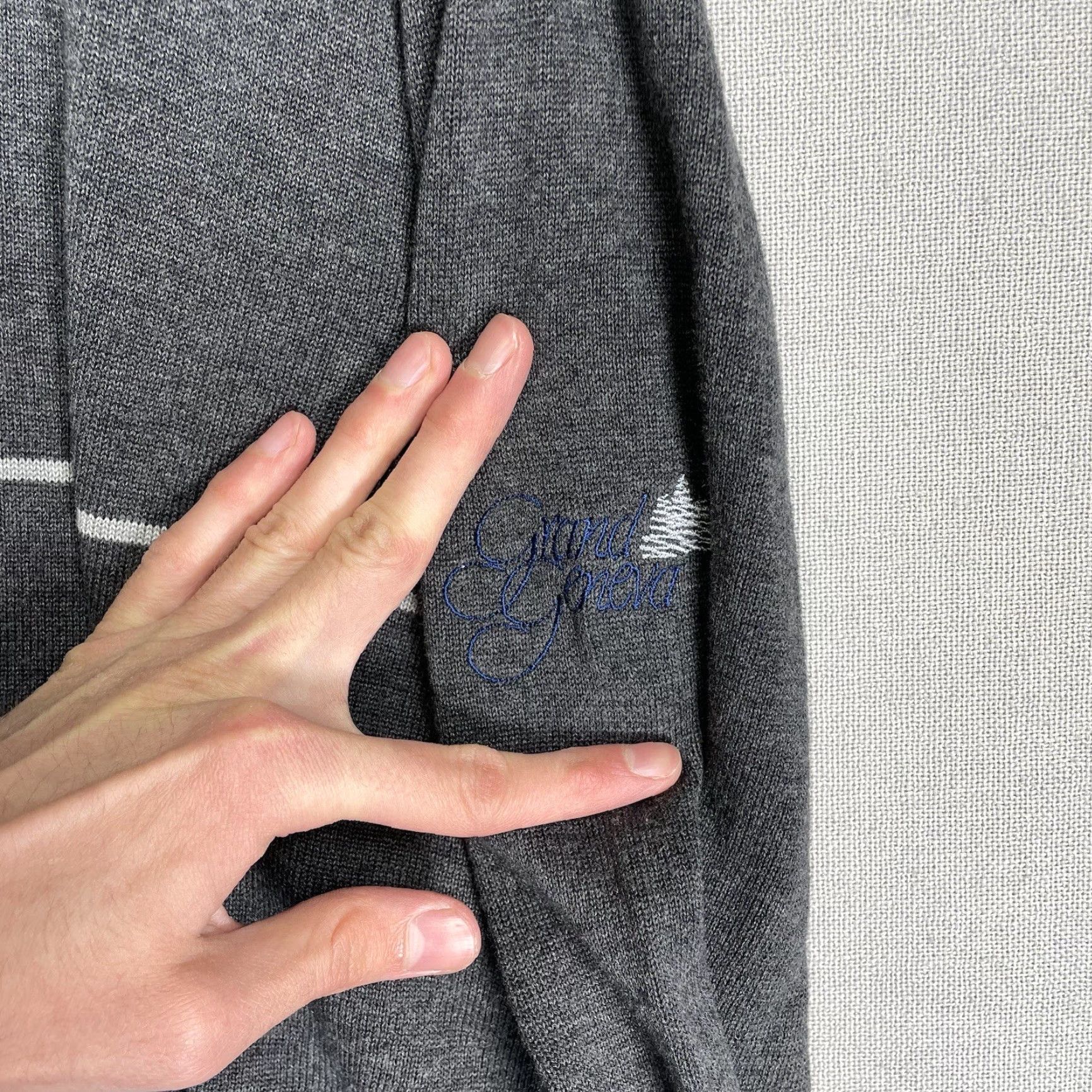 Vintage VINTAGE Greg Norman Sweater Men XL Gray Striped Cotton Golf 1/4 Zip Pullover Size US XL / EU 56 / 4 - 5 Thumbnail