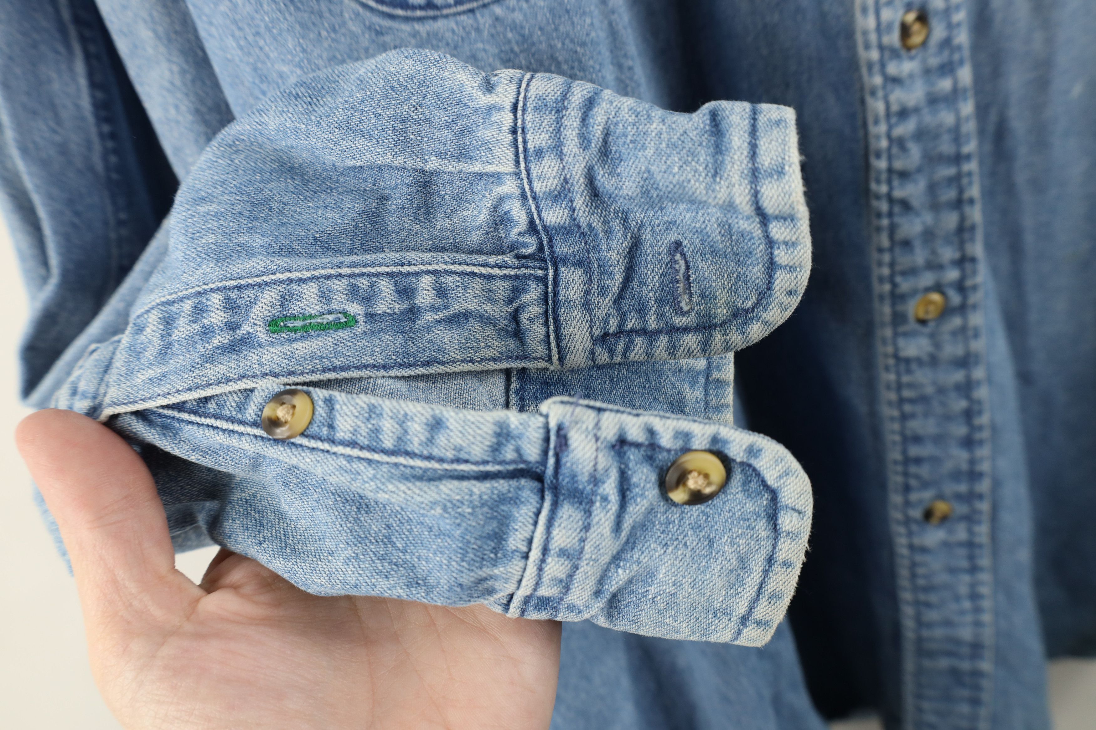 Tommy Hilfiger × Vintage Vintage 90s Tommy Hilfiger Board Denim Jean Button Shirt Size US XL / EU 56 / 4 - 8 Thumbnail