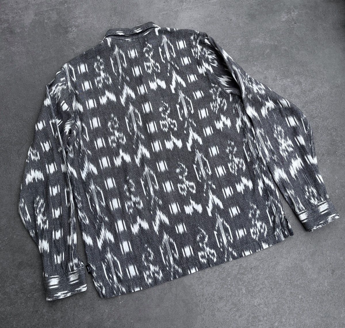 Stussy × Vintage Vintage STUSSY 1/2 Zip Aztec Ethnic Shirt Cotton Size US M / EU 48-50 / 2 - 2 Thumbnail