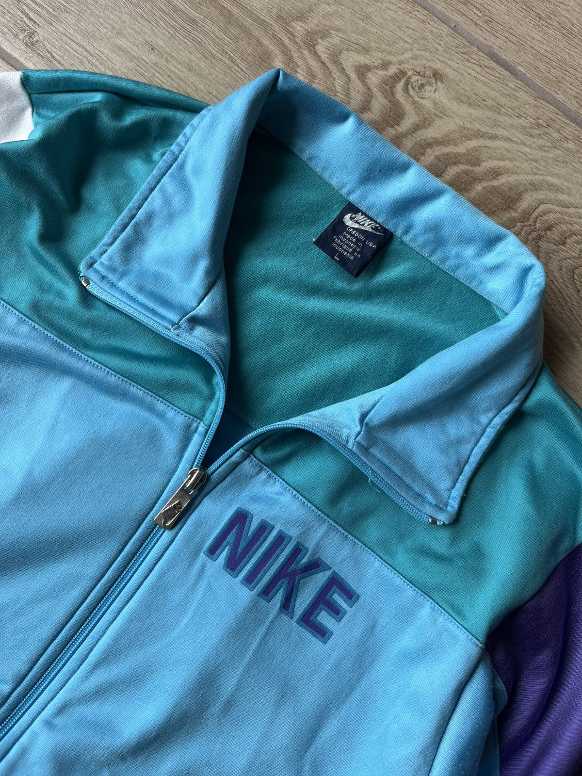 Nike Vintage 80s Nike Track Jacket Mens L Big Logo Oregon USA Size US L / EU 52-54 / 3 - 5 Thumbnail