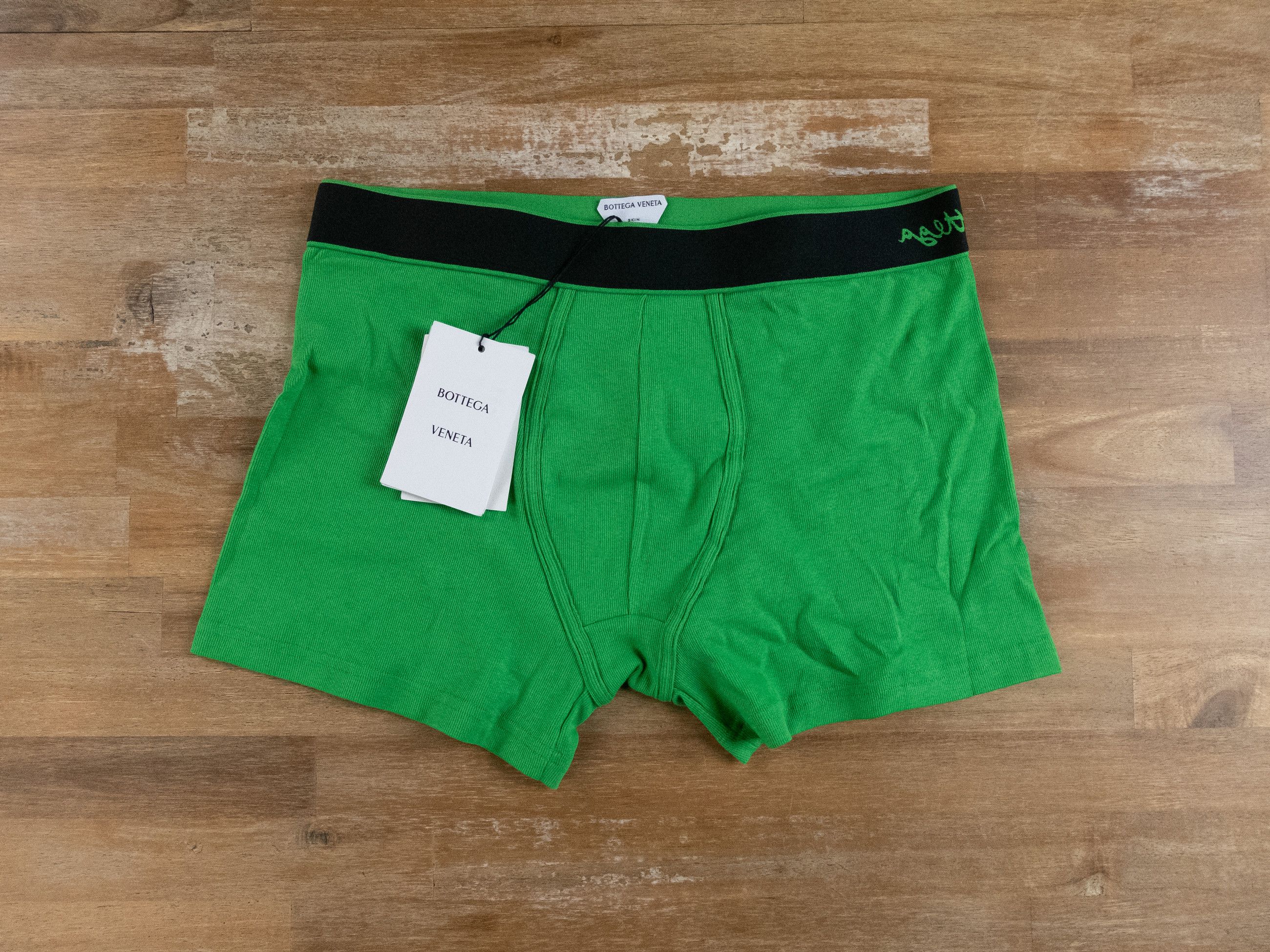 Bottega Veneta BOTTEGA VENETA pack of 3 green cotton boxer briefs Large Size 34 - 4 Thumbnail