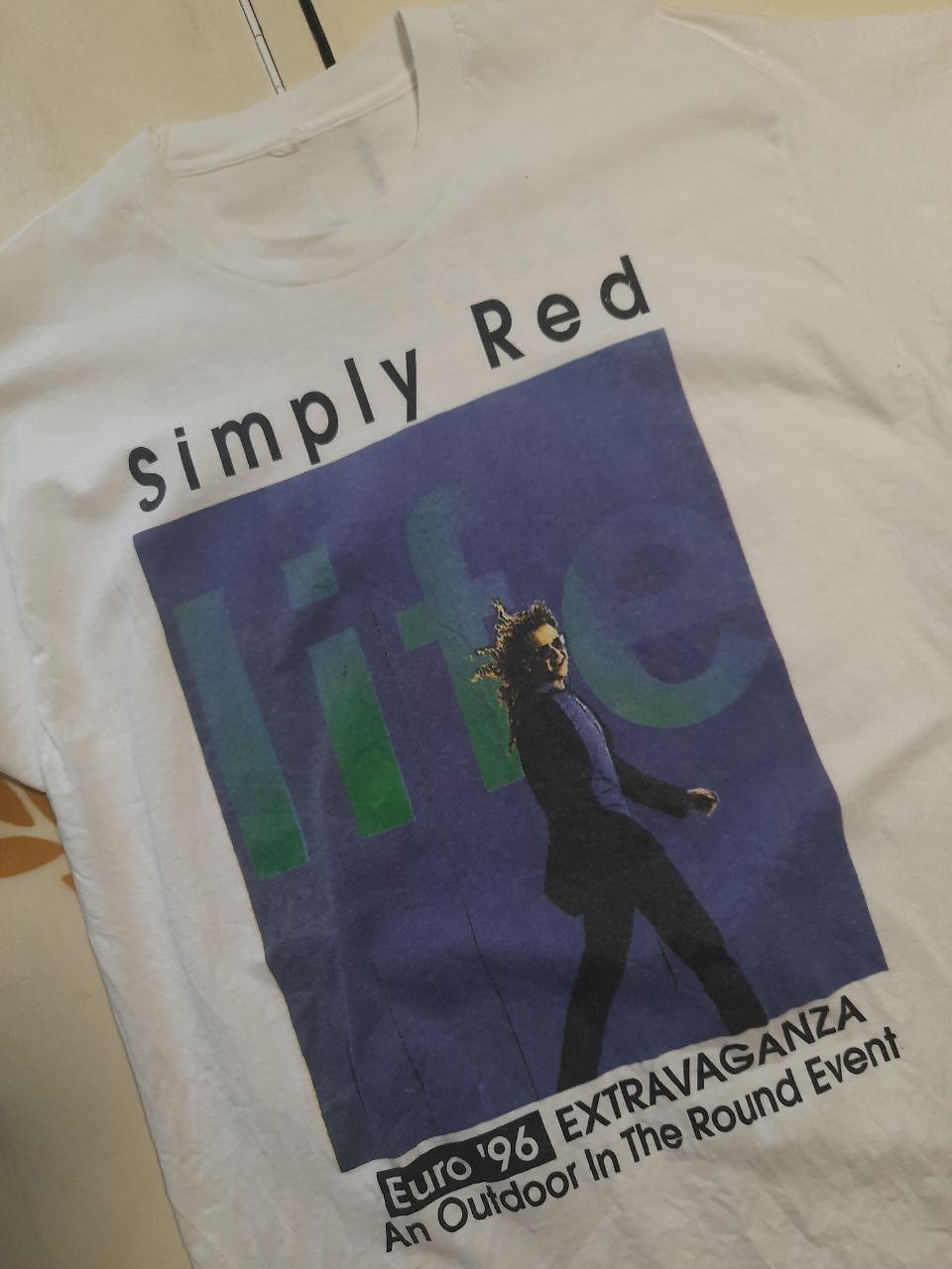 Band Tees × Vintage Simply Red Euro'96 Extravaganza T-Shirt 1996 Size US M / EU 48-50 / 2 - 5 Thumbnail