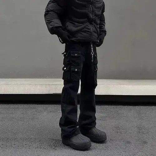 VIBE Street Retro Heavyweight Multi-Pocket Cargo Jeans Size US 32 / EU 48 - 4 Thumbnail