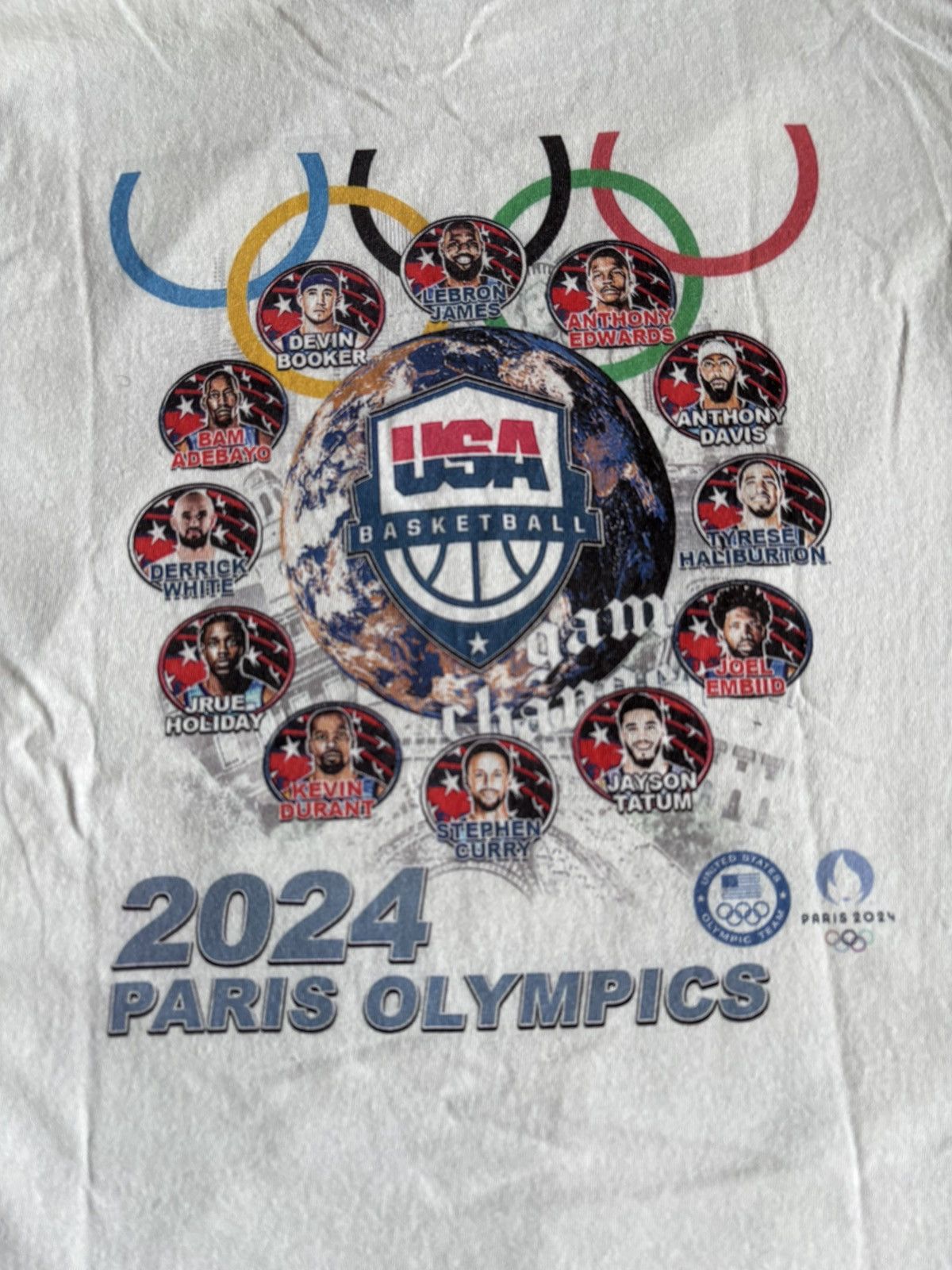 Gildan USA Basketball Paris Olympics Tshirt Size US M / EU 48-50 / 2 - 4 Thumbnail