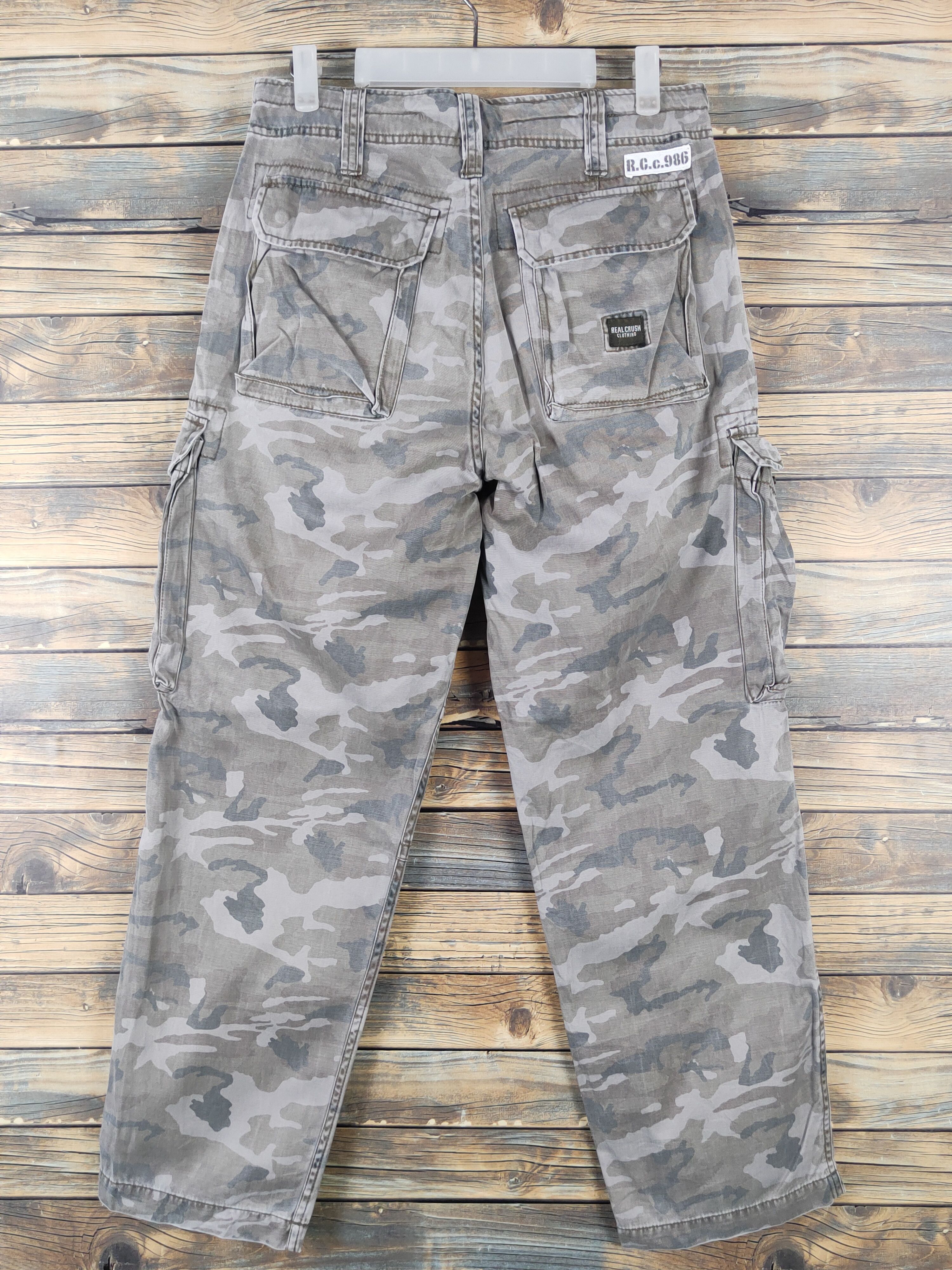 Japanese Brand Real Crush Clothing Camo Multipocket Cargo Pants #W1889 Size US 30 / EU 46 - 7 Thumbnail