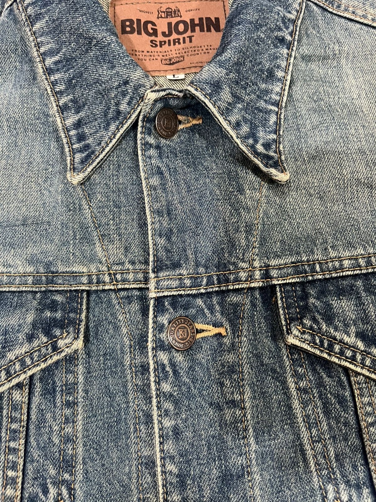 Big John Vintage Big John Spirit Jeans Jacket Denim Size L Size US L / EU 52-54 / 3 - 3 Thumbnail