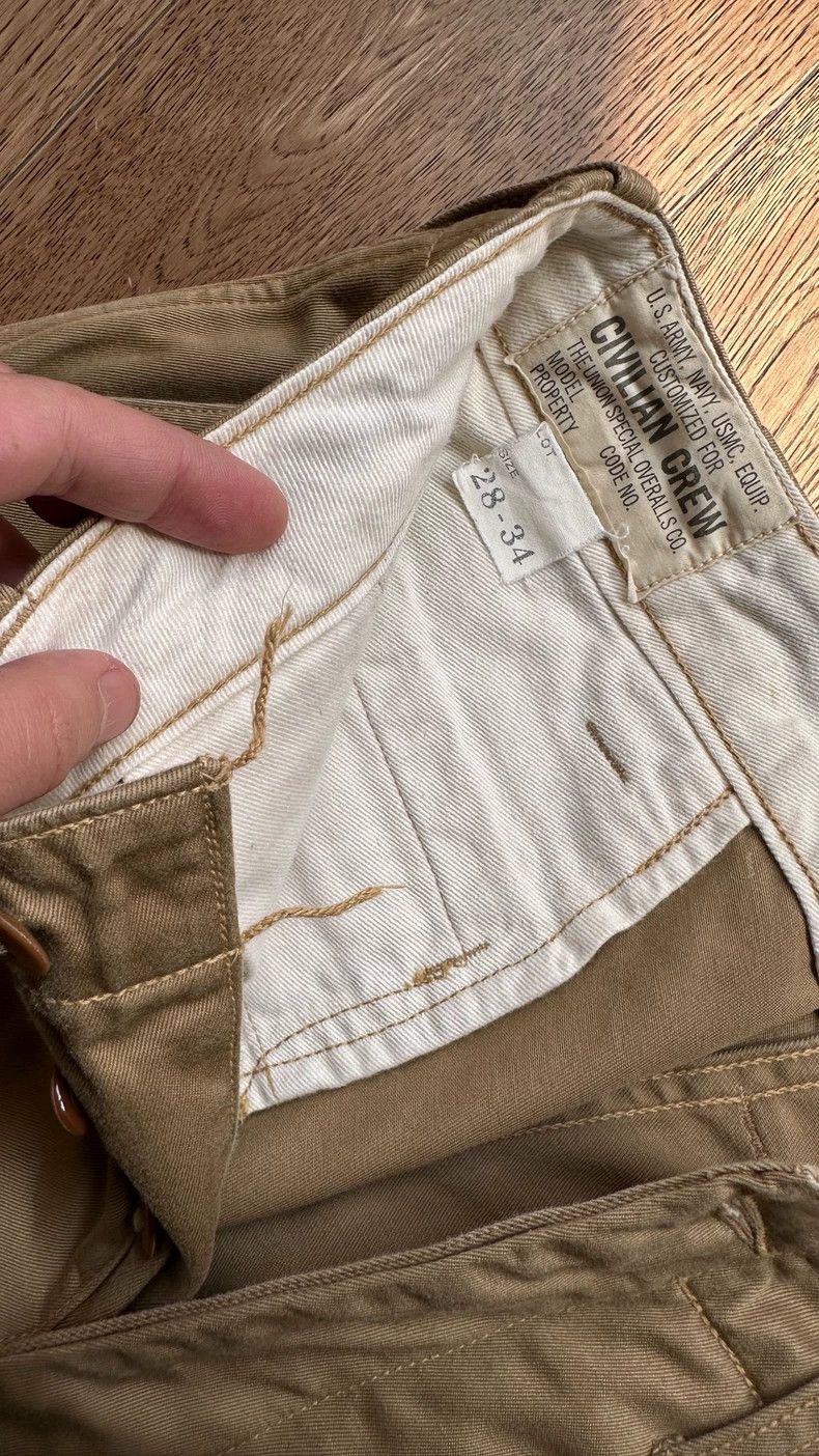 Freewheelers Freewheelers Khaki-coloured officer trousers Size US 28 / EU 44 - 3 Thumbnail