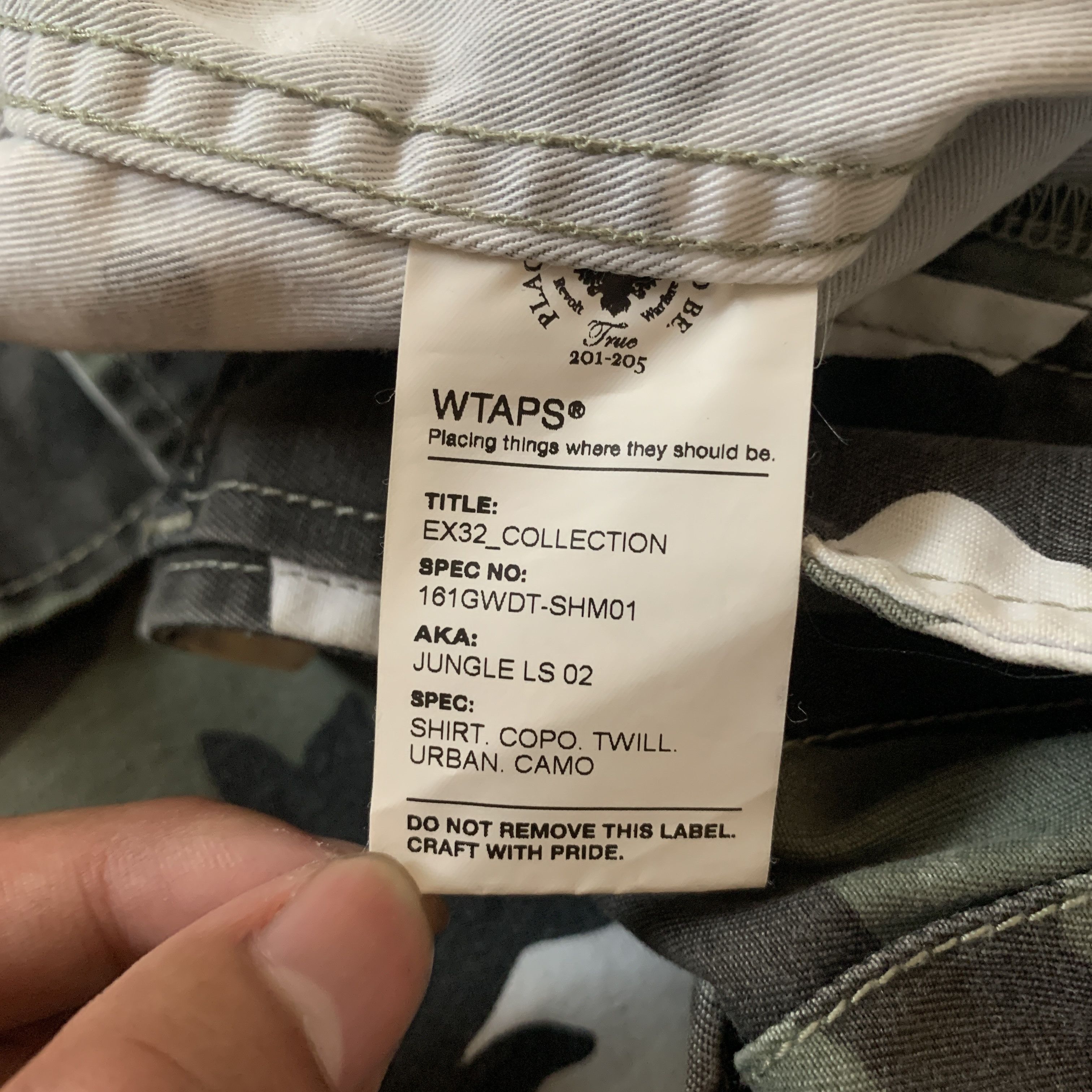Wtaps Wtaps jungle ls 02 shirt twill urban camo Size US XL / EU 56 / 4 - 6 Thumbnail