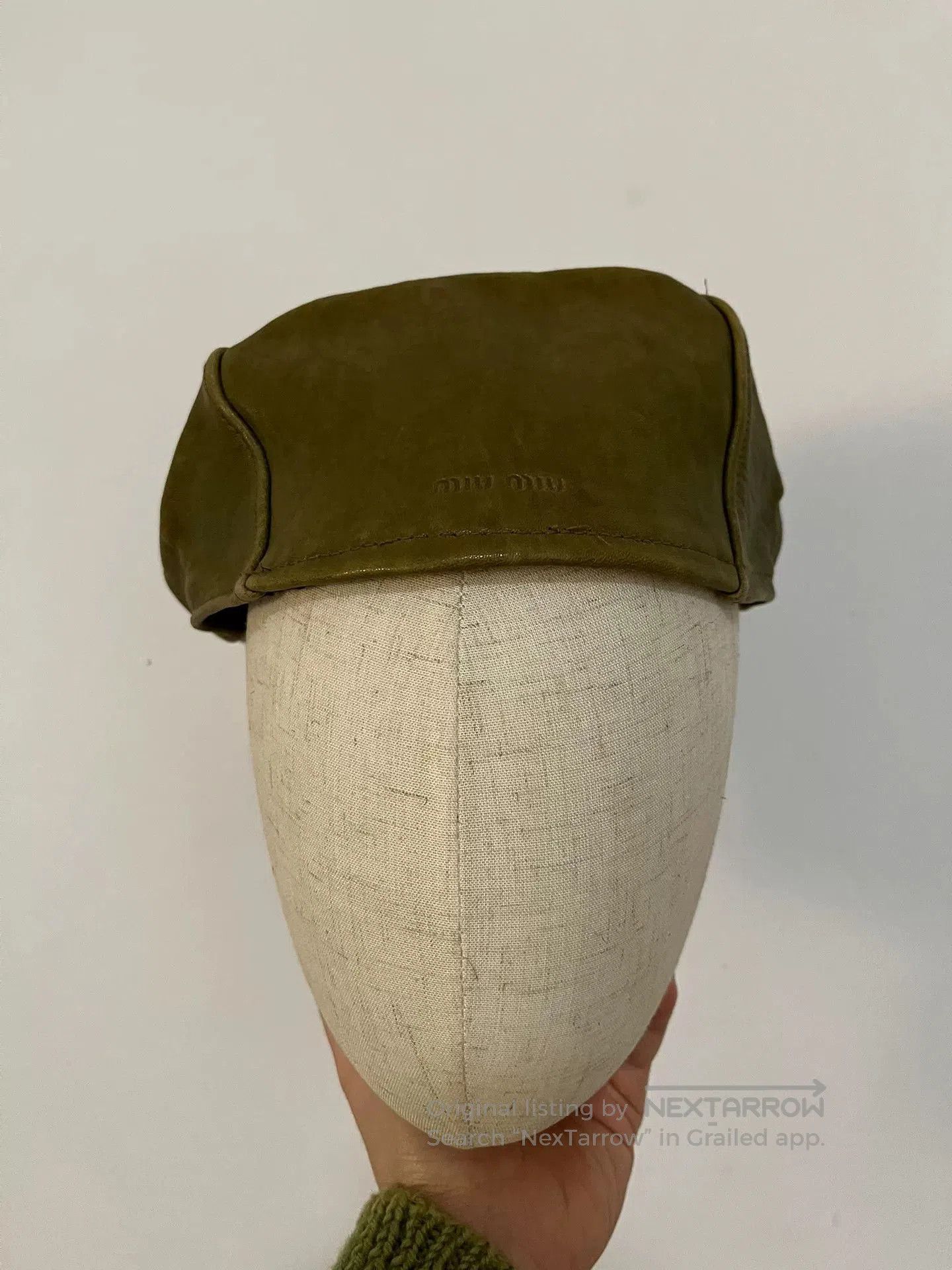 Miu Miu Miu Miu Leather Beret. Size ONE SIZE - 6 Thumbnail