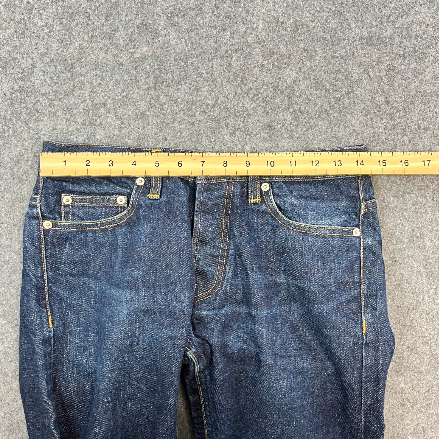 Reiss Reiss Shackleton Jeans Slim Denim 28 30 Dark Wash Blue Indigo 5-Pocket Mens Regular Slim Fit Button Denim Shirt? Size US 28 / EU 44 - 5 Thumbnail
