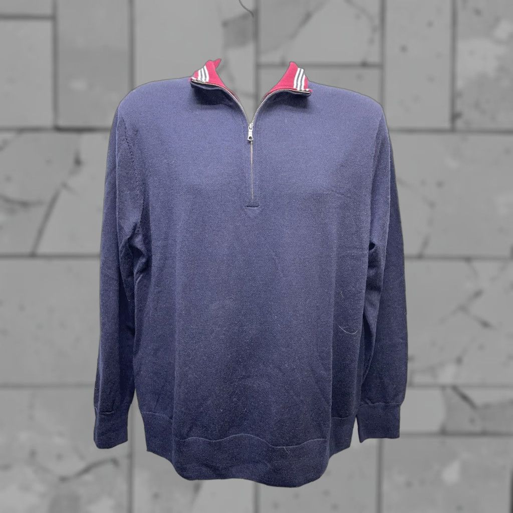 Brooks Brothers Brooks Brothers Wool Pullover Jacket Dark Blue Italian Yarn Mens XL Pullover Sweater Men XL Blue Wool Pullover Jacket? Size US XL / EU 56 / 4 - 1 Thumbnail