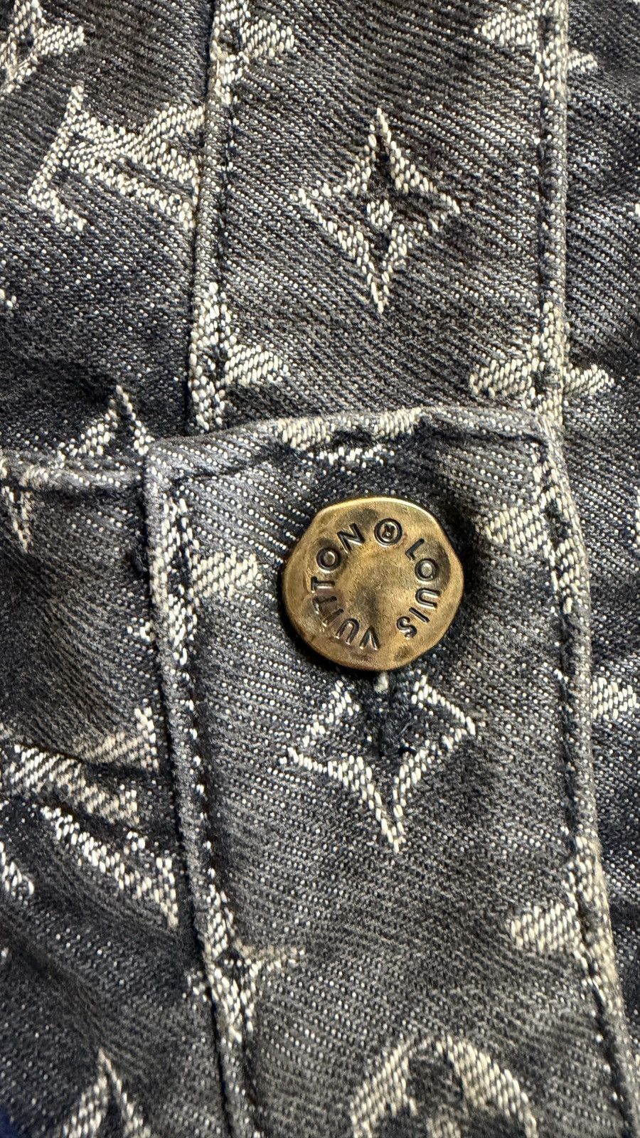 Louis Vuitton Louis Vuitton 34 Distressed Black Monogram Denim Jeans Size US 34 / EU 50 - 5 Thumbnail