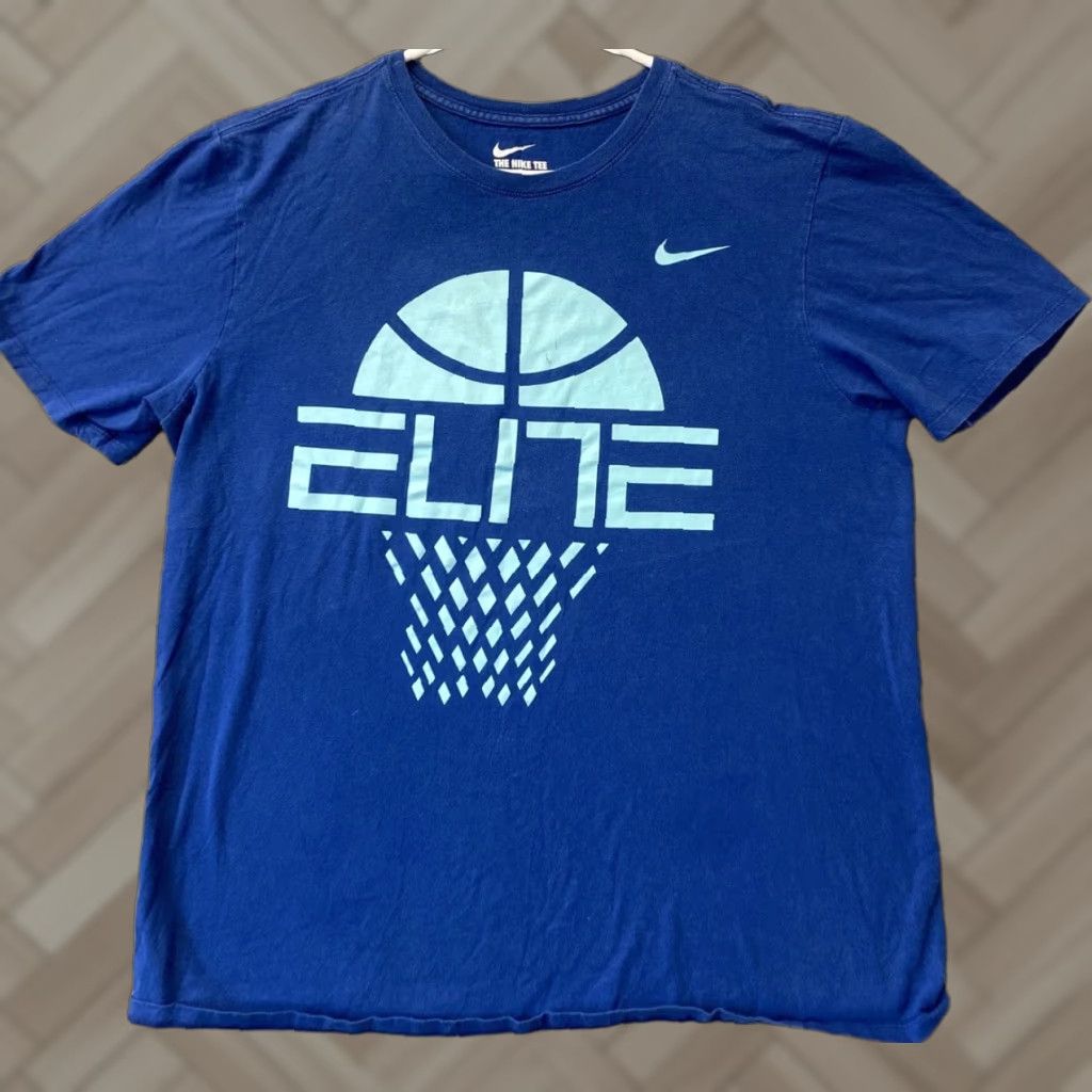 Nike NIKE Dri-FIT Athletic T-Shirt Mens Large Short Sleeve Basketball Graphic Blue Size US L / EU 52-54 / 3 - 1 Thumbnail