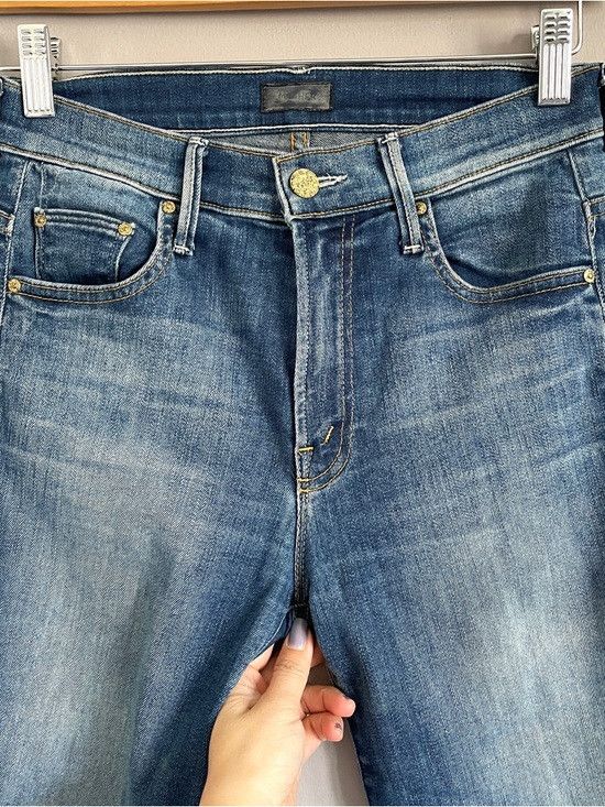MOTHER MOTHER Insider Crop Step Fray Distressed Flare Jeans - 25" Size 25" / US 0 / IT 36 - 3 Thumbnail