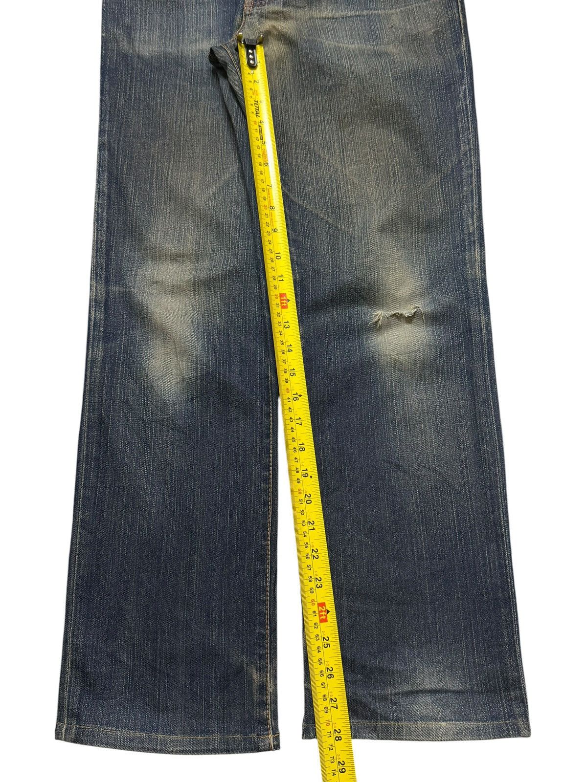 Edwin Vintage 90s Japan Edwin 503 Faded Distress Regular Loose Fit Size US 30 / EU 46 - 11 Thumbnail