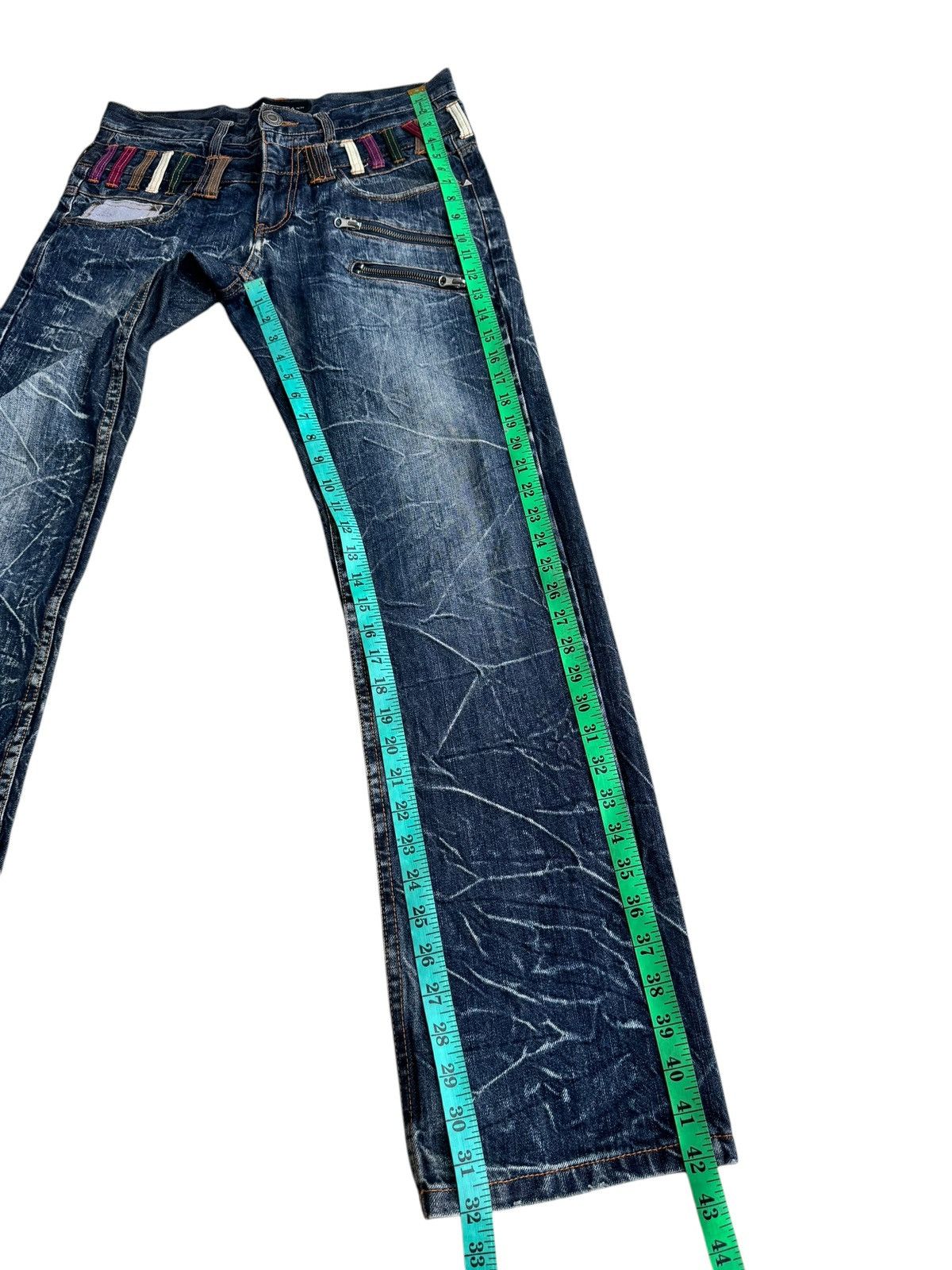 Japanese Brand 🔥Japanese Brand Nylaus Double Waist Distressed Denim Jeans Size US 32 / EU 48 - 13 Thumbnail