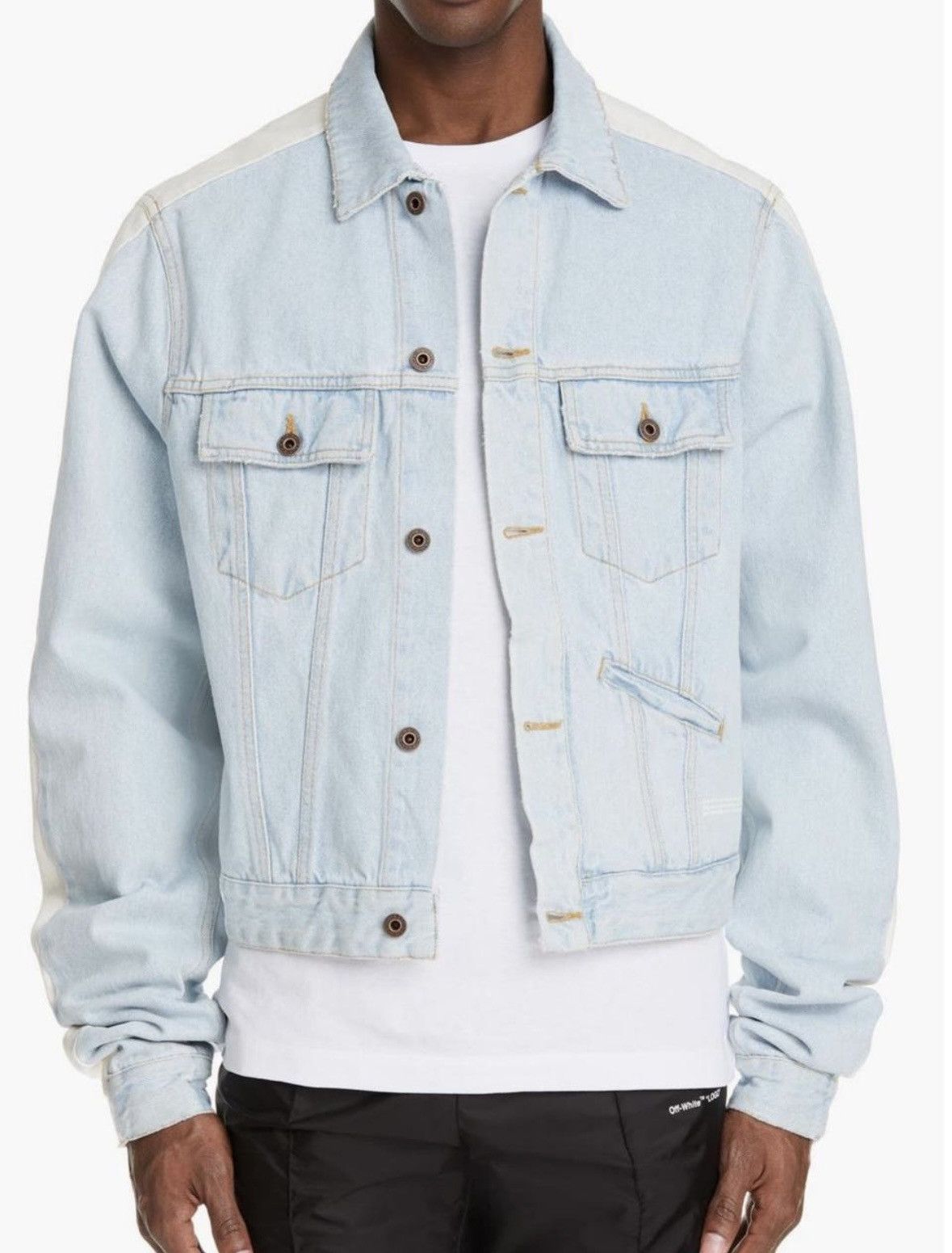 Off-White Exaggerated Sleeve Denim Jacket Size US L / EU 52-54 / 3 - 2 Thumbnail
