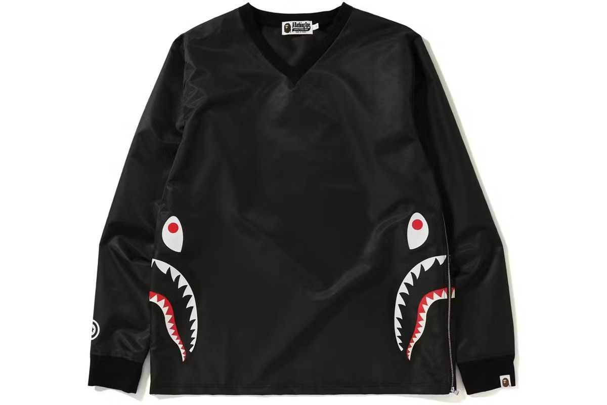 Bape BAPE Side Zip Shark Windbreaker Black Size US XL / EU 56 / 4 - 2 Thumbnail
