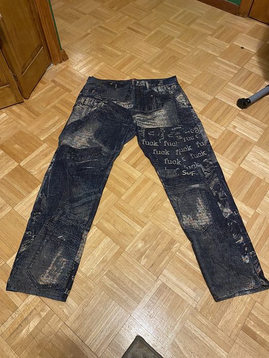 Supreme Supreme Archive Denim Jacquard Regular Jean | Grailed