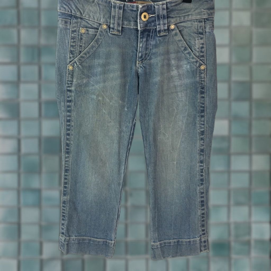 Old Navy Vintage Old Navy Women Cropped Denim Jeans Size 1 28x20 Ultra Low Rise Blue Stretch 2000s Size 25" / US 0 / IT 36 - 1 Thumbnail