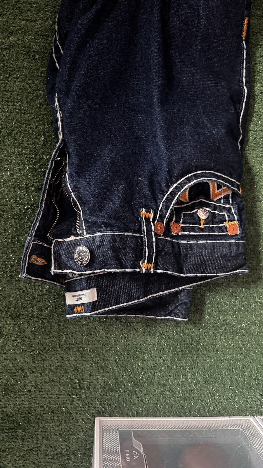 True Religion Navy and yellow true religion jeans Size US 36 / EU 52 - 4 Thumbnail