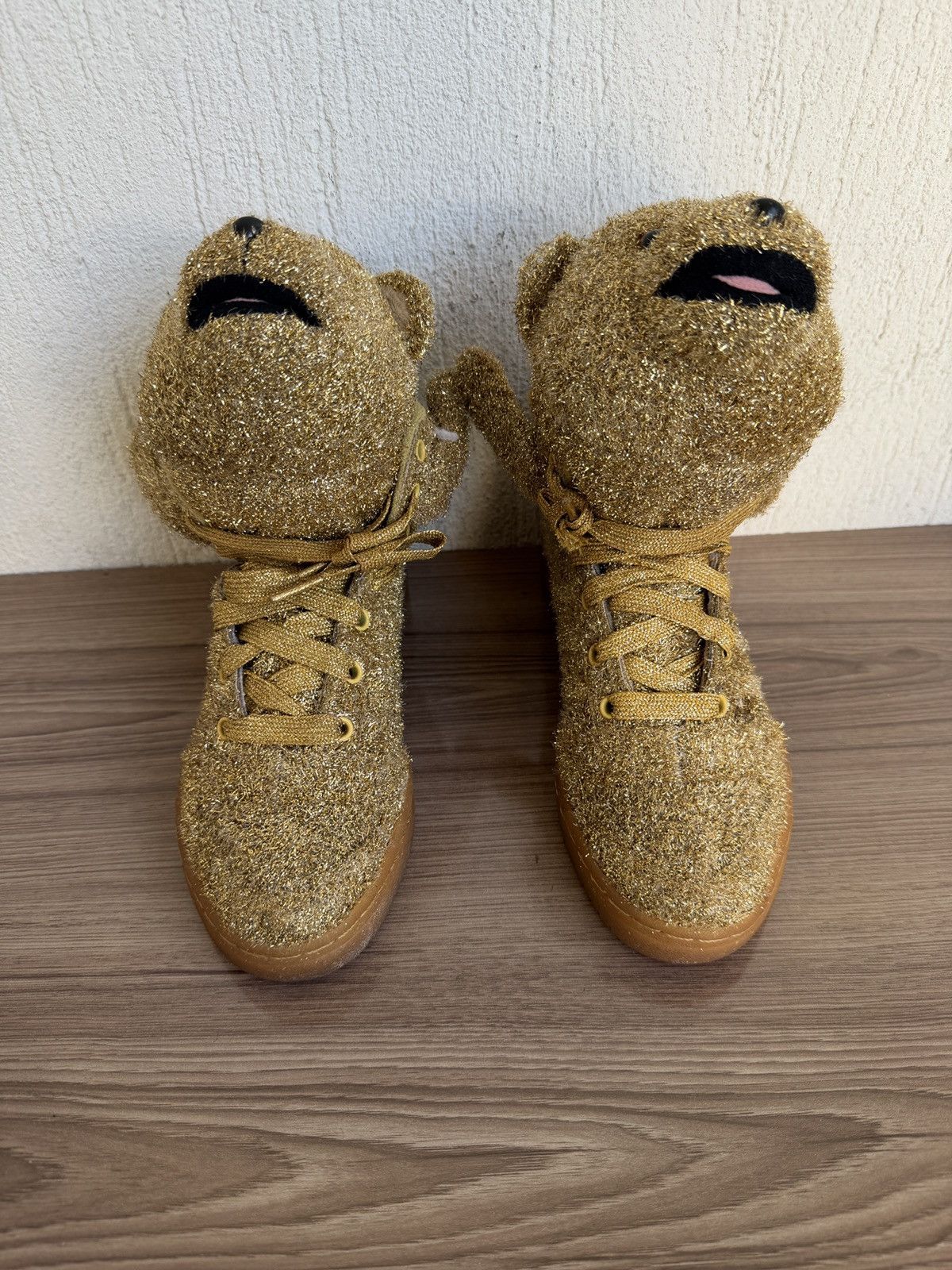 Adidas × Jeremy Scott Teddy bear glitter sneakers Size US 6 / IT 36 - 3 Thumbnail
