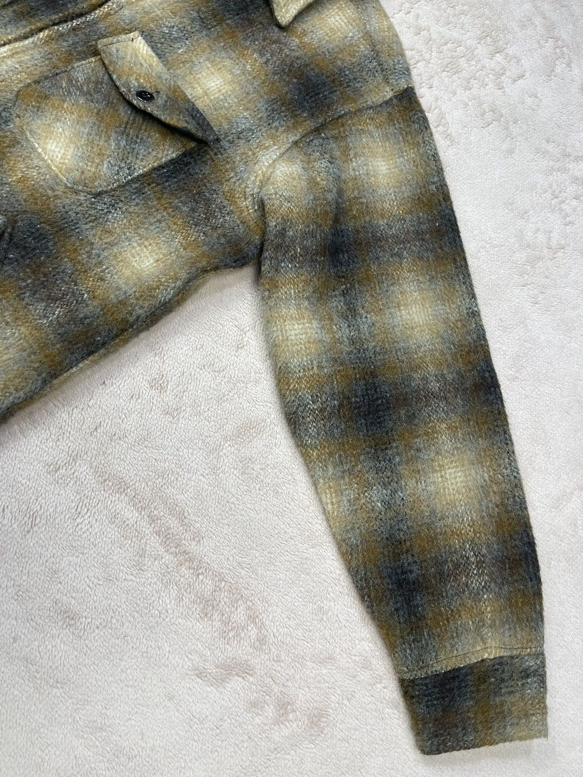 Vintage Vtg 80s Melton Shadow Plaid Flannel Tartan Jacket Size US M / EU 48-50 / 2 - 4 Thumbnail