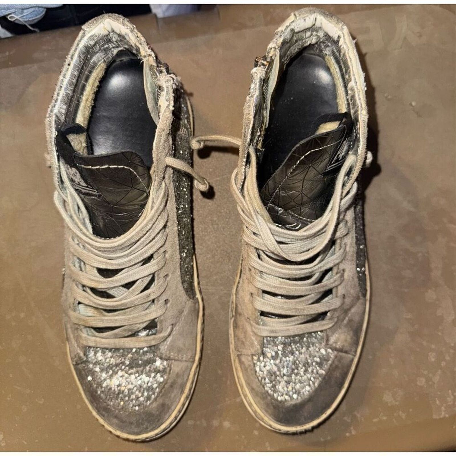 P448 P448 Skate Glitter High-Rise Sneakers - Size 8.5 Size US 8.5 / IT 38.5 - 2 Thumbnail