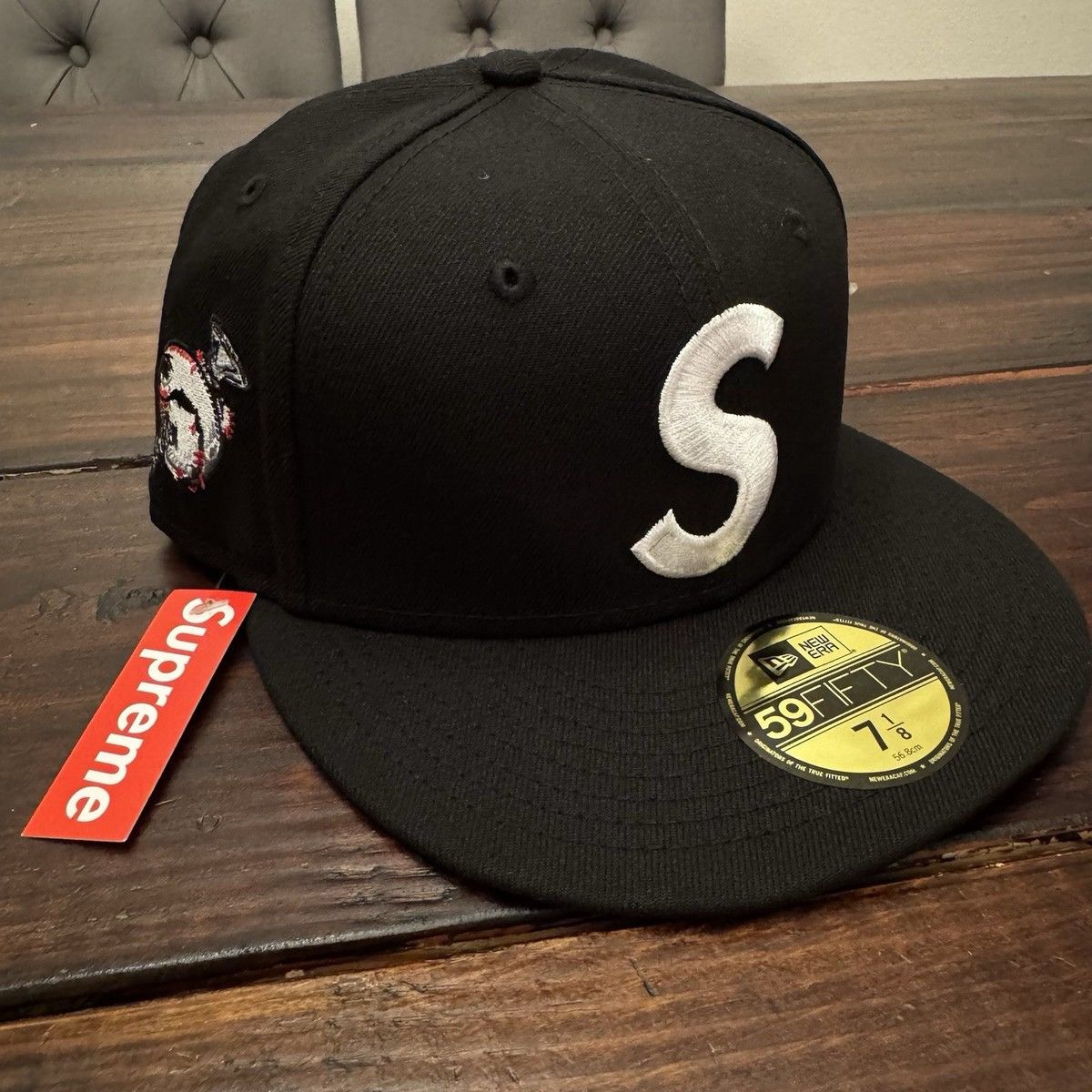 Supreme Supreme Swarovski S logo New era Cap 59 fifty | Grailed