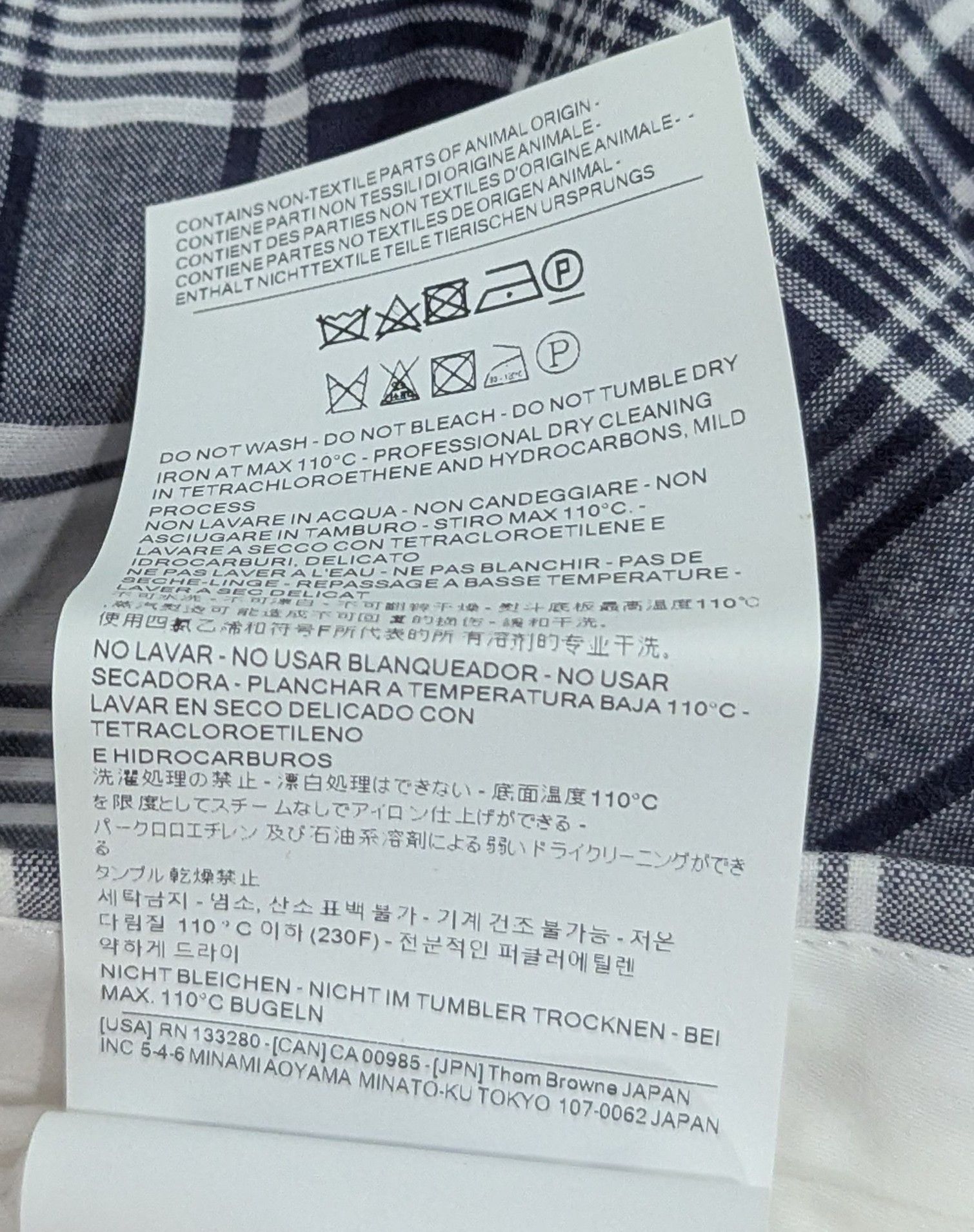 Thom Browne THOM BROWNE Backstrap Cotton Shorts Navy Plaid 2 - Medium Size US 32 / EU 48 - 8 Thumbnail