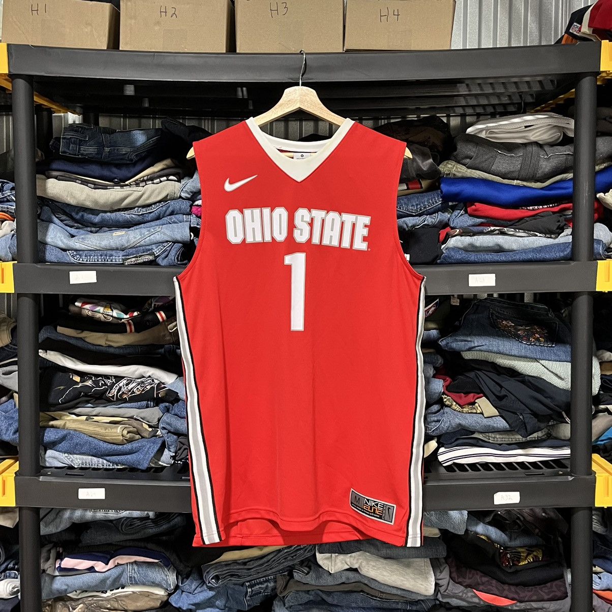 Nike Nike Elite Ohio State #1 Basketball Jersey Medium Red White Size US M / EU 48-50 / 2 - 1 Thumbnail