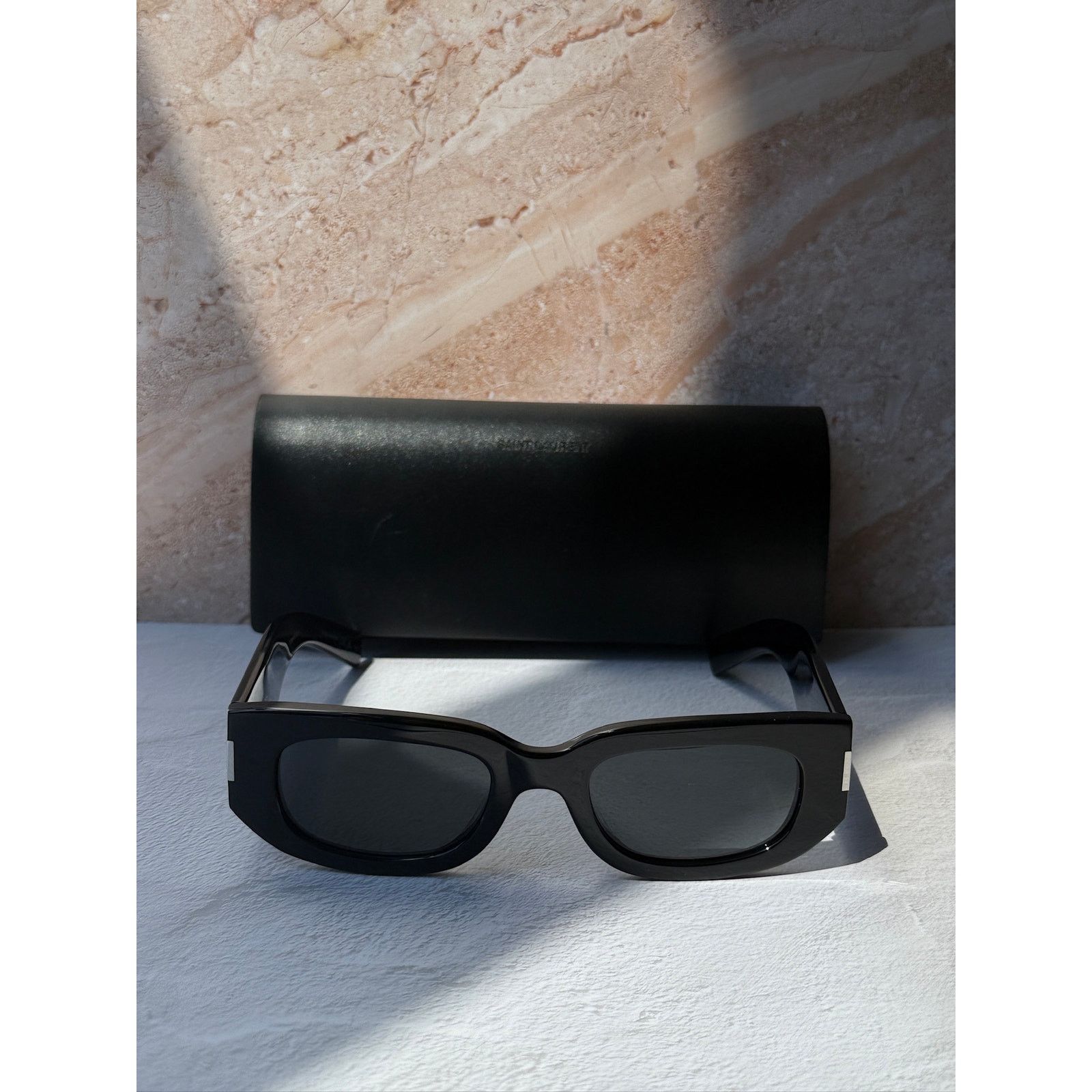 Saint Laurent Paris NEW Saint Laurent SL697 Unisex Sunglasses in Black Size ONE SIZE - 2 Thumbnail