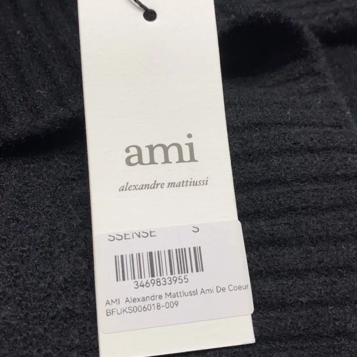 AMI AMIPARIS Classic Red Heart Wool Sweater -2507 Size US S / EU 44-46 / 1 - 4 Thumbnail