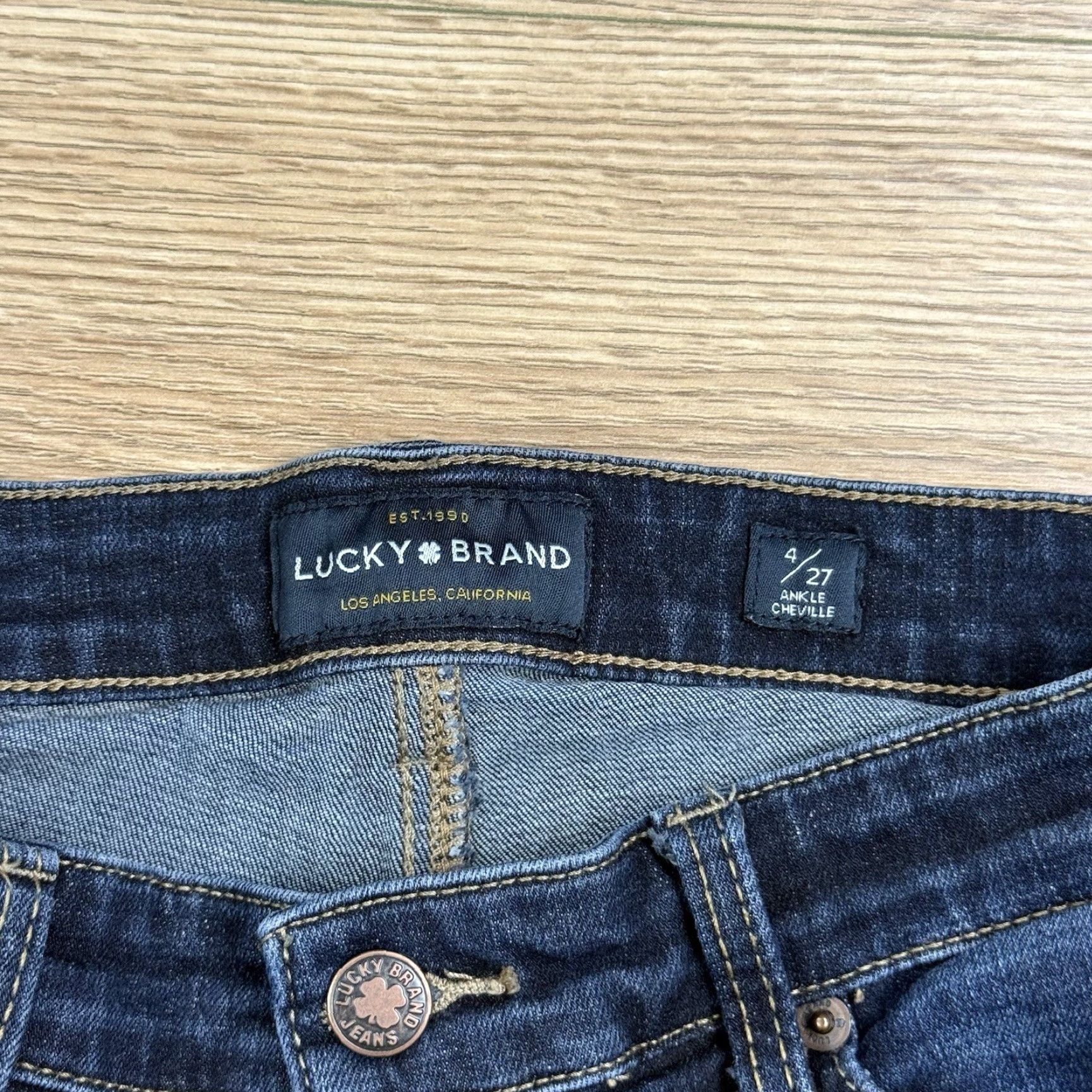 Lucky Brand Lucky Brand Sweet Straight Ankle Jeans Size 4 Blue Dark Stretch Women 29in Inseam Pants Mens? Size 27" / US 4 / IT 40 - 2 Thumbnail