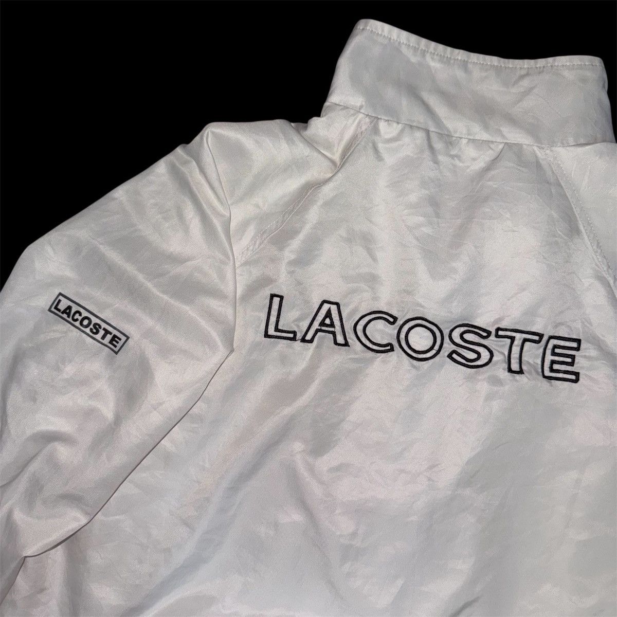 Lacoste Lacoste White Windbreaker Jacket Size US L / EU 52-54 / 3 - 3 Thumbnail